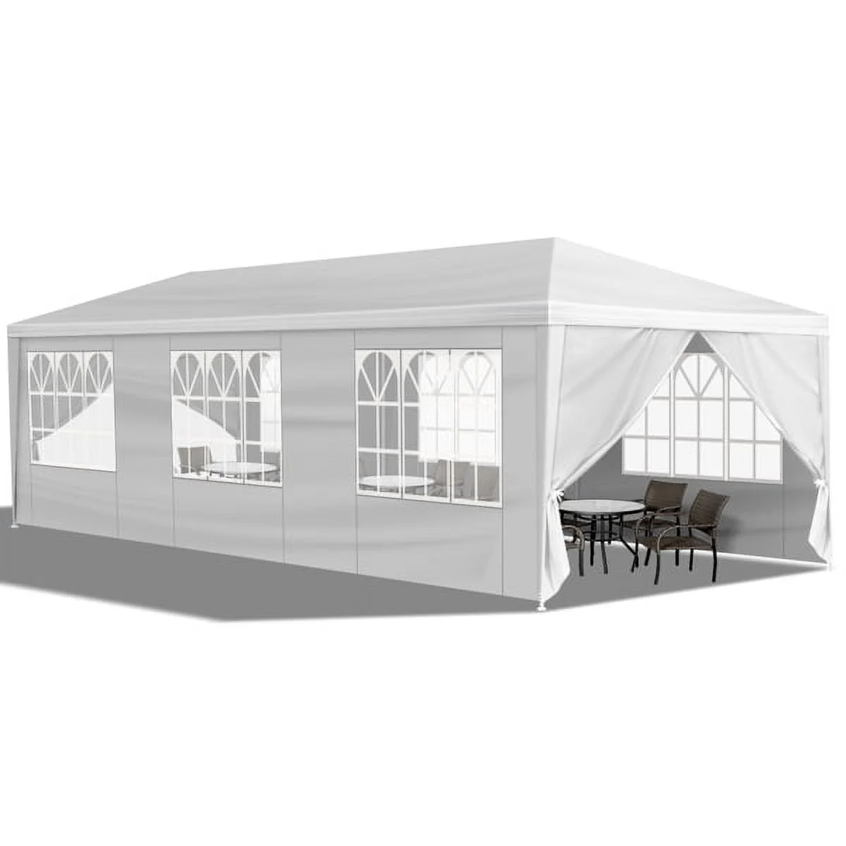 10'x30' Outdoor Party Tent with 8 Removable Sidewalls, Waterproof Canopy Patio Wedding Gazebo, White,white - Image 2
