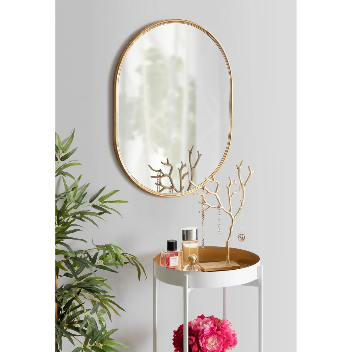 Modern Capsule Framed Wall Mirror, Decorative Oval Accent Mirror for Living Room, Bedroom and Entryway - Image 19
