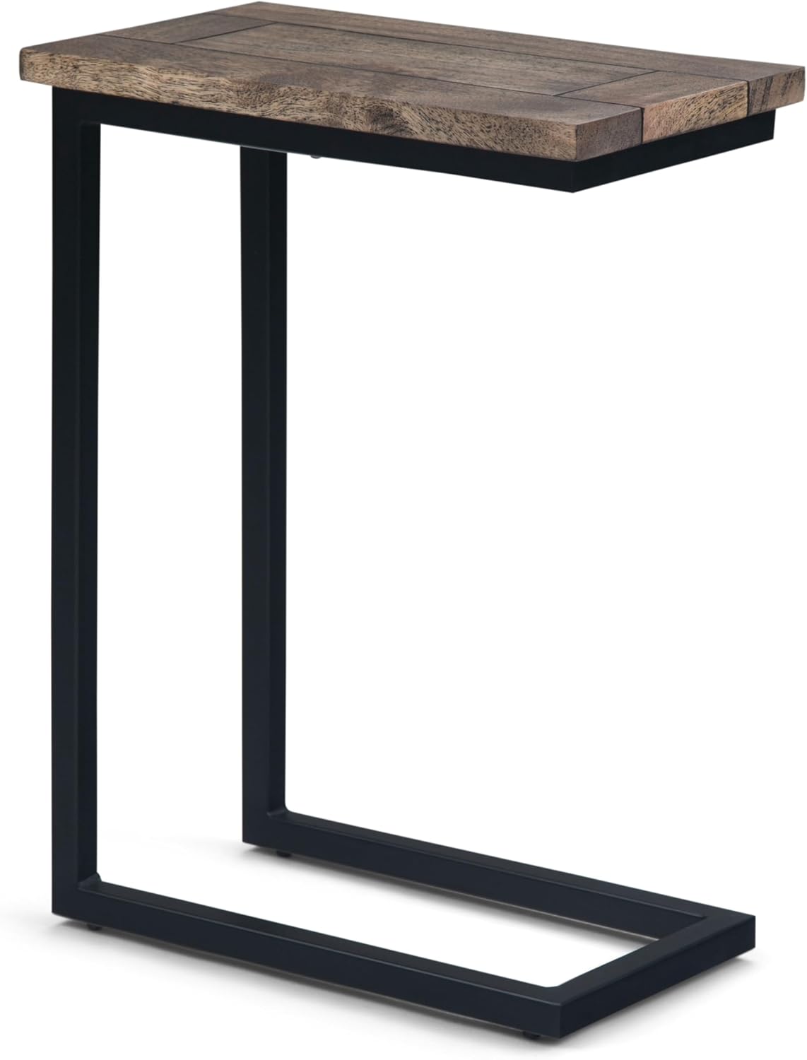 18" Wide Solid Wood C-Side End Table, Dark Cognac Brown - Image 23