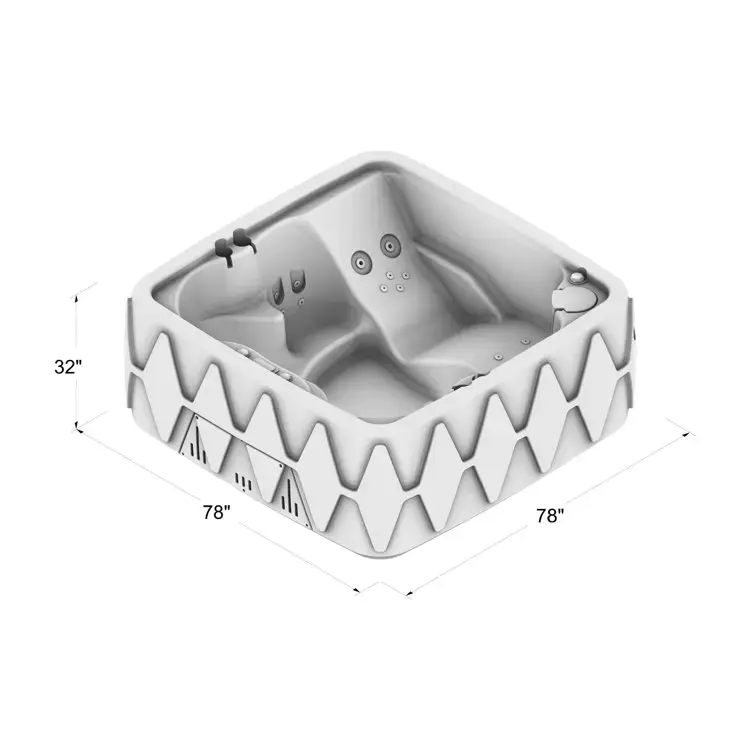 Square Plug And Play Hot Tub with Ozonator - Image 7