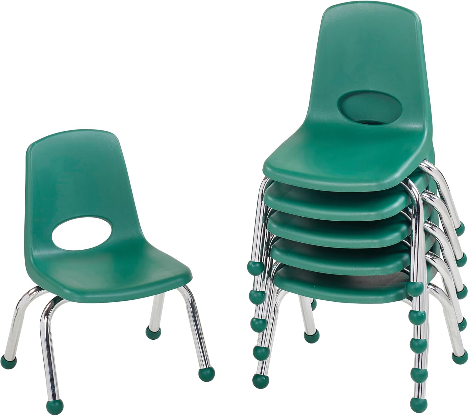 10" School Stack Chair with Swivel Glides, Purple, 6-Pack - Image 49