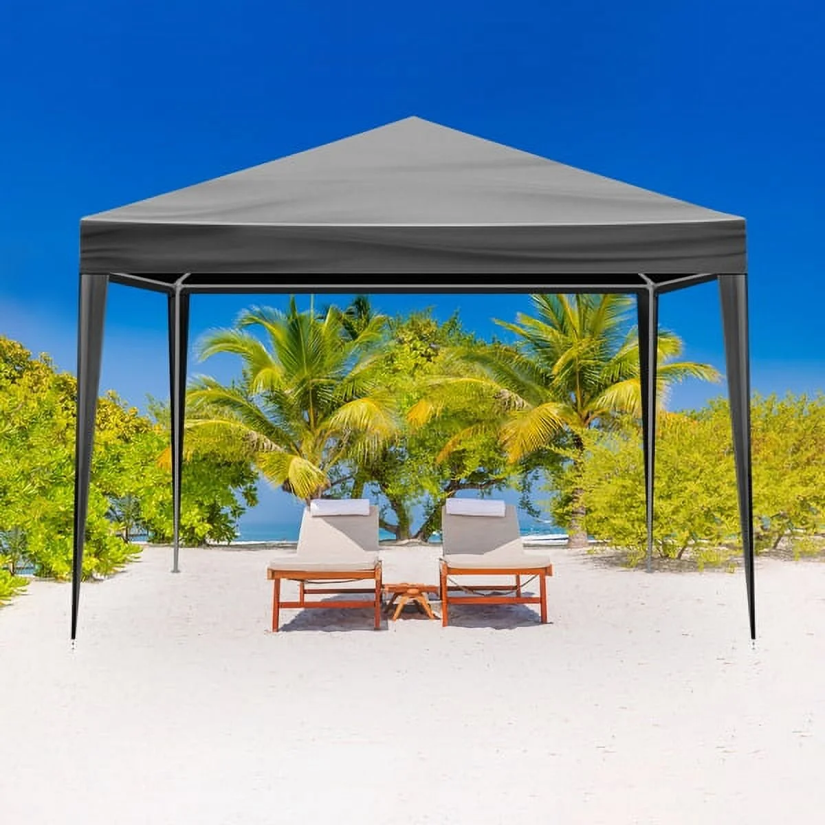 Sythers 10'x10' Pop Up Canopy Tent with 4 Removable Sidewalls, Portable Gazebo, UV Resistant Waterproof, Enclosed Canopy Tent for Outdoor Events, Patio, Backyard, Party, BBQ, Camping, Black - Image 11