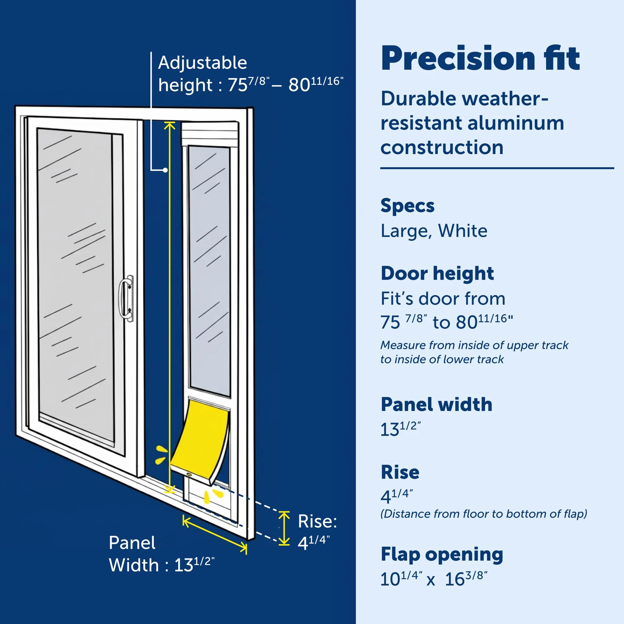 Sliding Glass Pet Door, No-Cut DIY Installation for Renters, Apartments and Rental Homes - Image 5