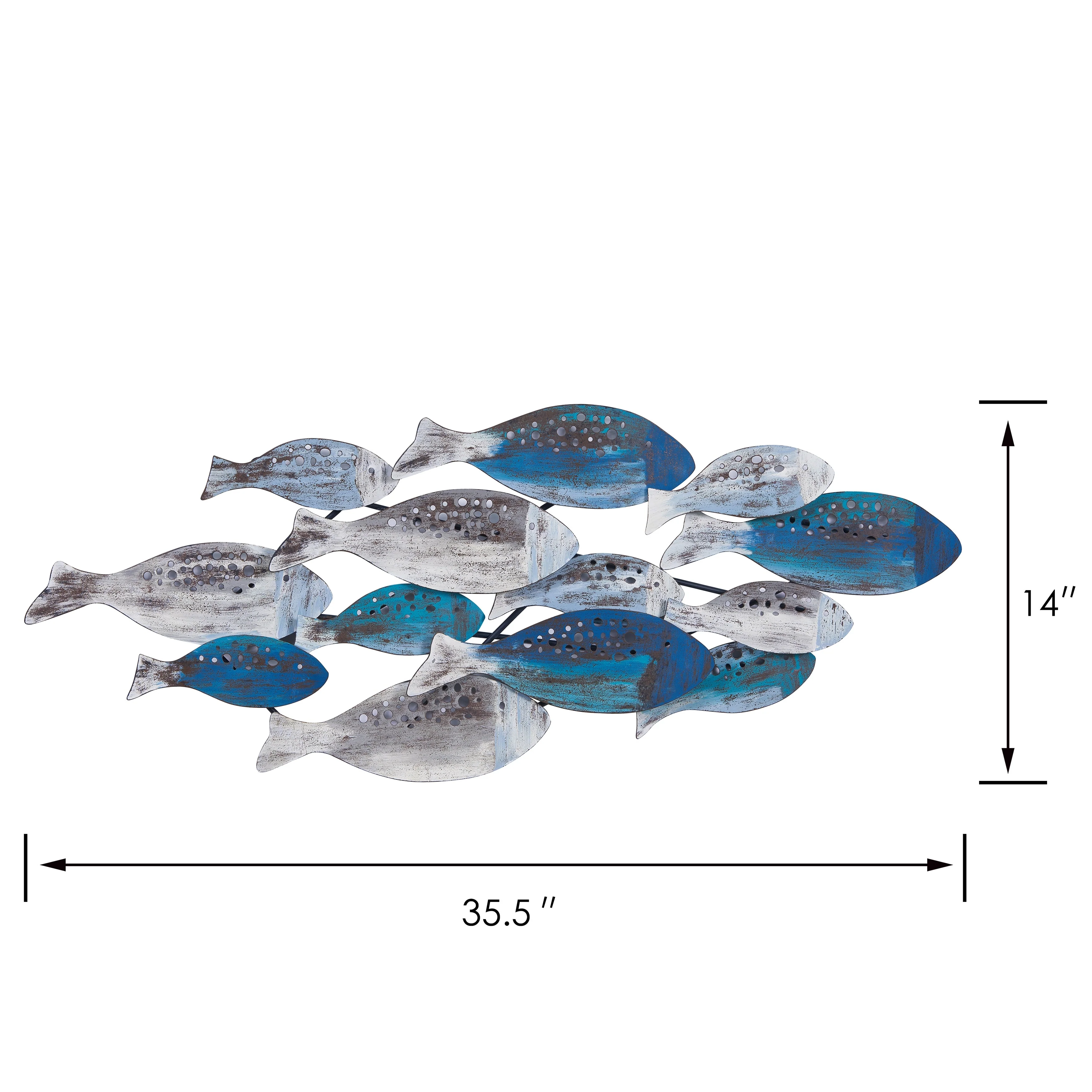 Modern Coastal Metal Wall Art, Decorative Fish Wall Sculpture for Living Room, Bedroom and Home Decoration - Image 10