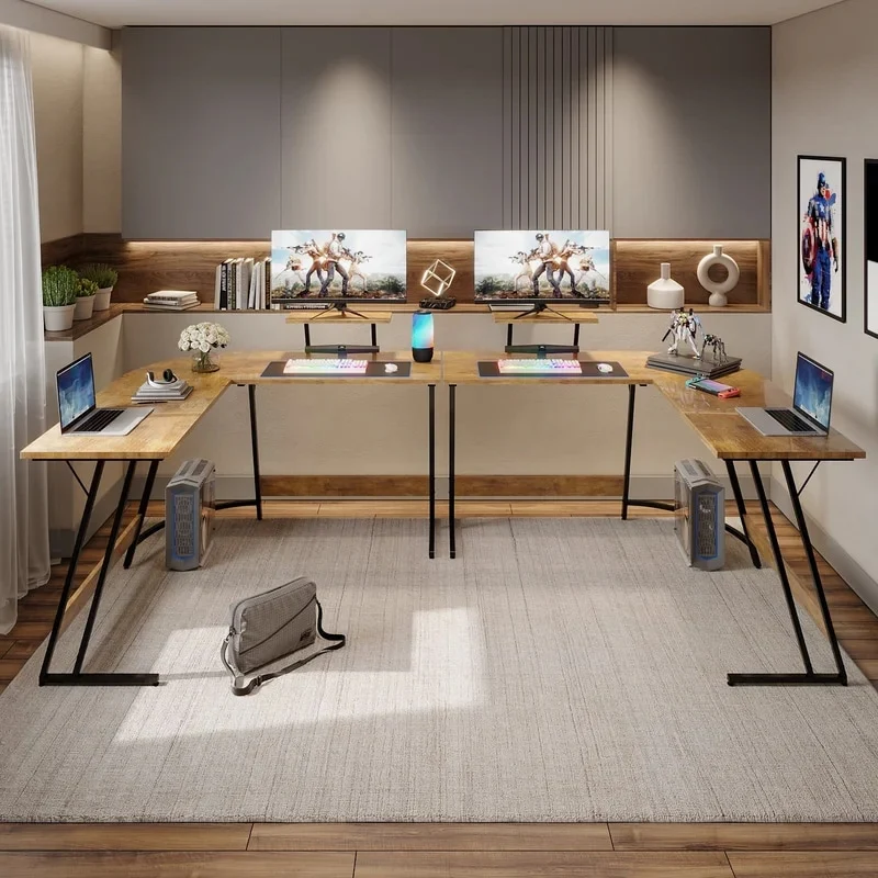 L-Shaped Gaming Desk, Computer Corner Desk and Office Writing Desk for Home - Image 17