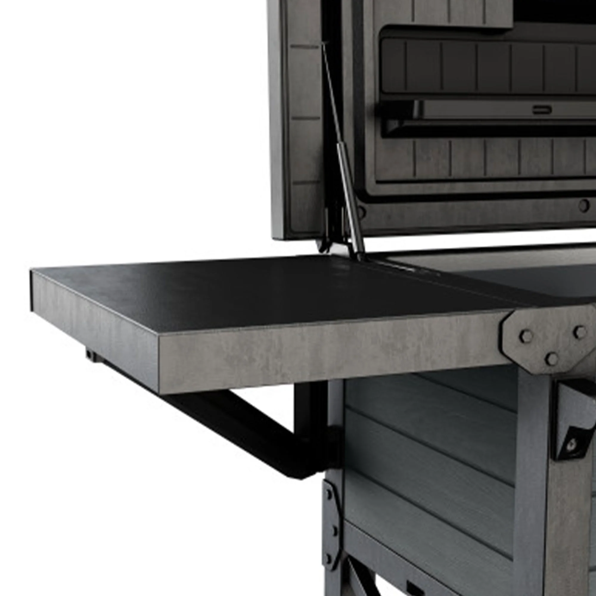 Open Box Keter Outdoor Patio Cooler Ice Chest Insulated Beverage Bar Cart, Gray - Image 11