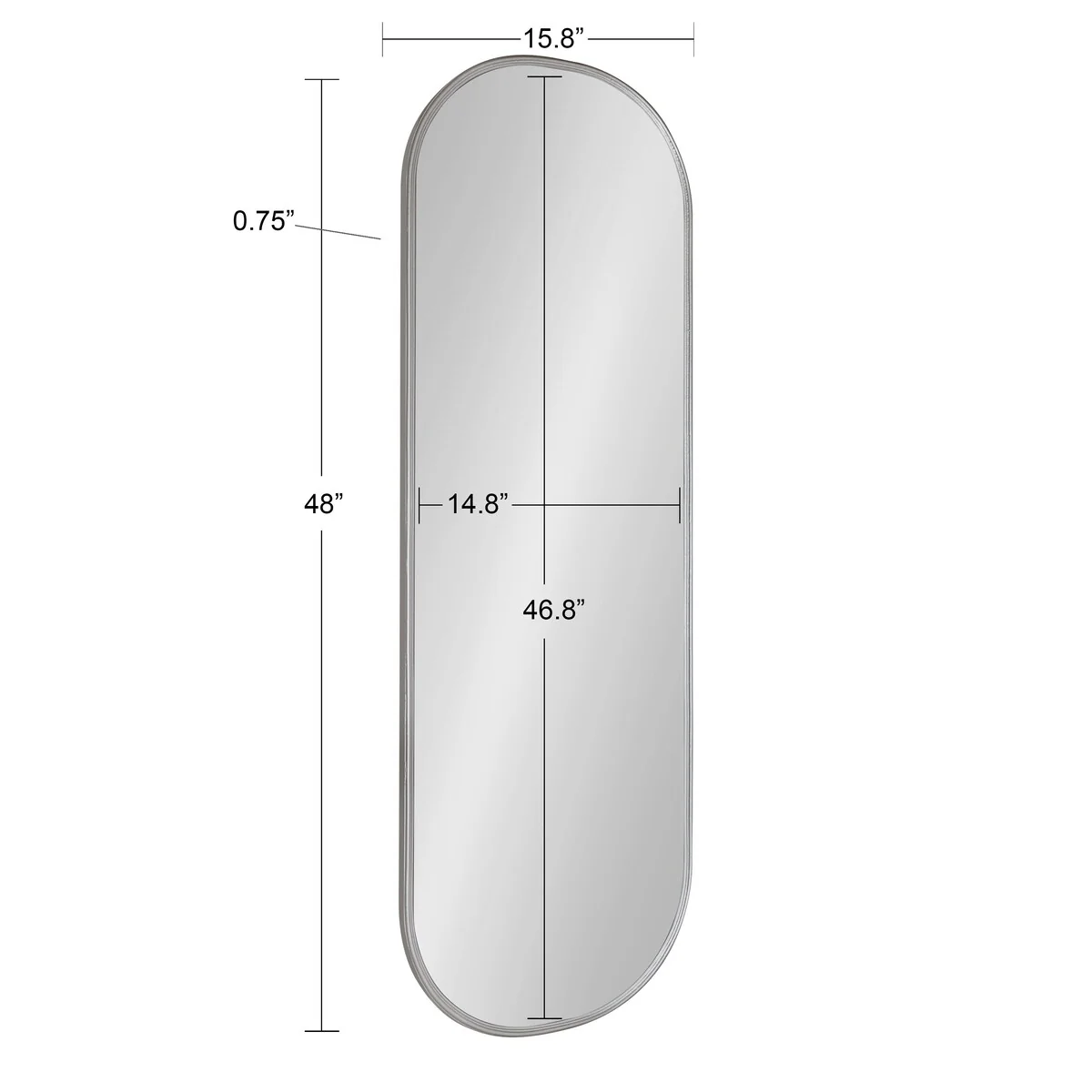 Modern Capsule Framed Wall Mirror, Decorative Oval Accent Mirror for Living Room, Bedroom and Entryway - Image 52