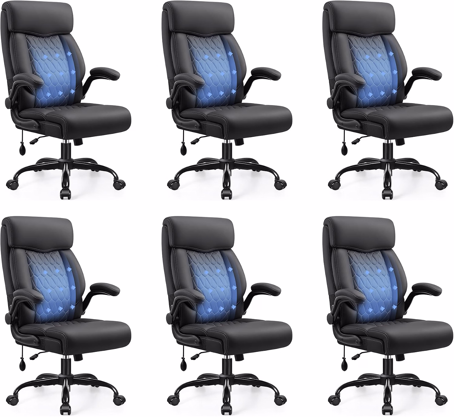High Back Executive Office Chair with Inflatable Lumbar Support - Image 3