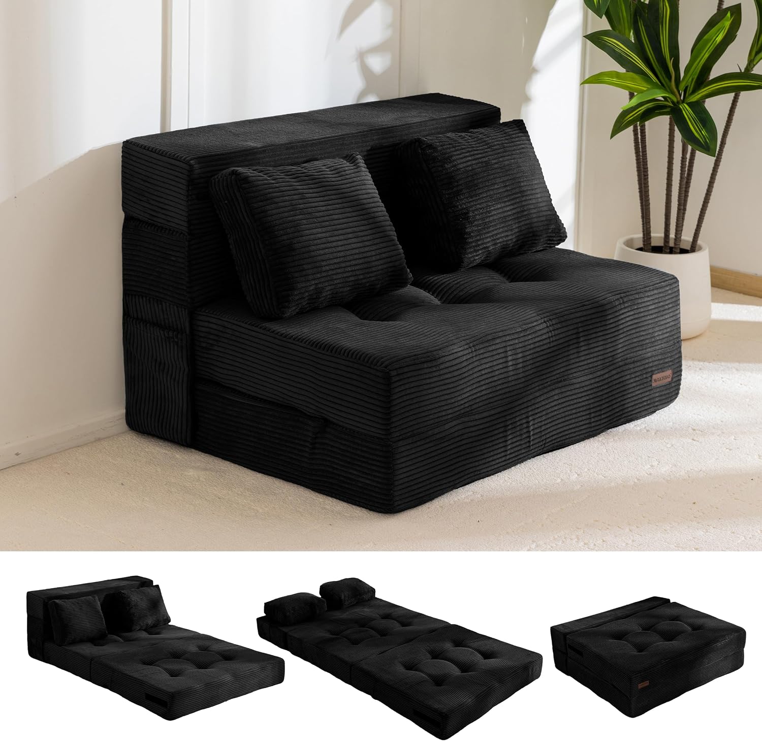 Convertible Sofa Bed, Fold Out Sofa Couch with Pillow for Adults - Image 4
