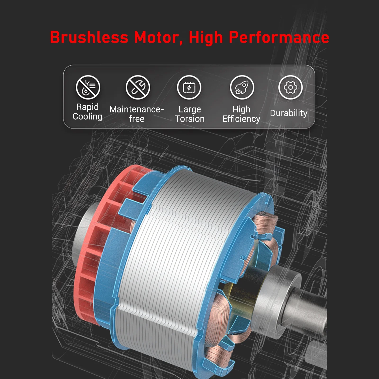 NANWEI Circular Saw Electric Saw 21V 7800RPM Cordless Brushless Tile Saw 45 Degree Adjustable Bevel Cutting with 110mm Blade - Image 4