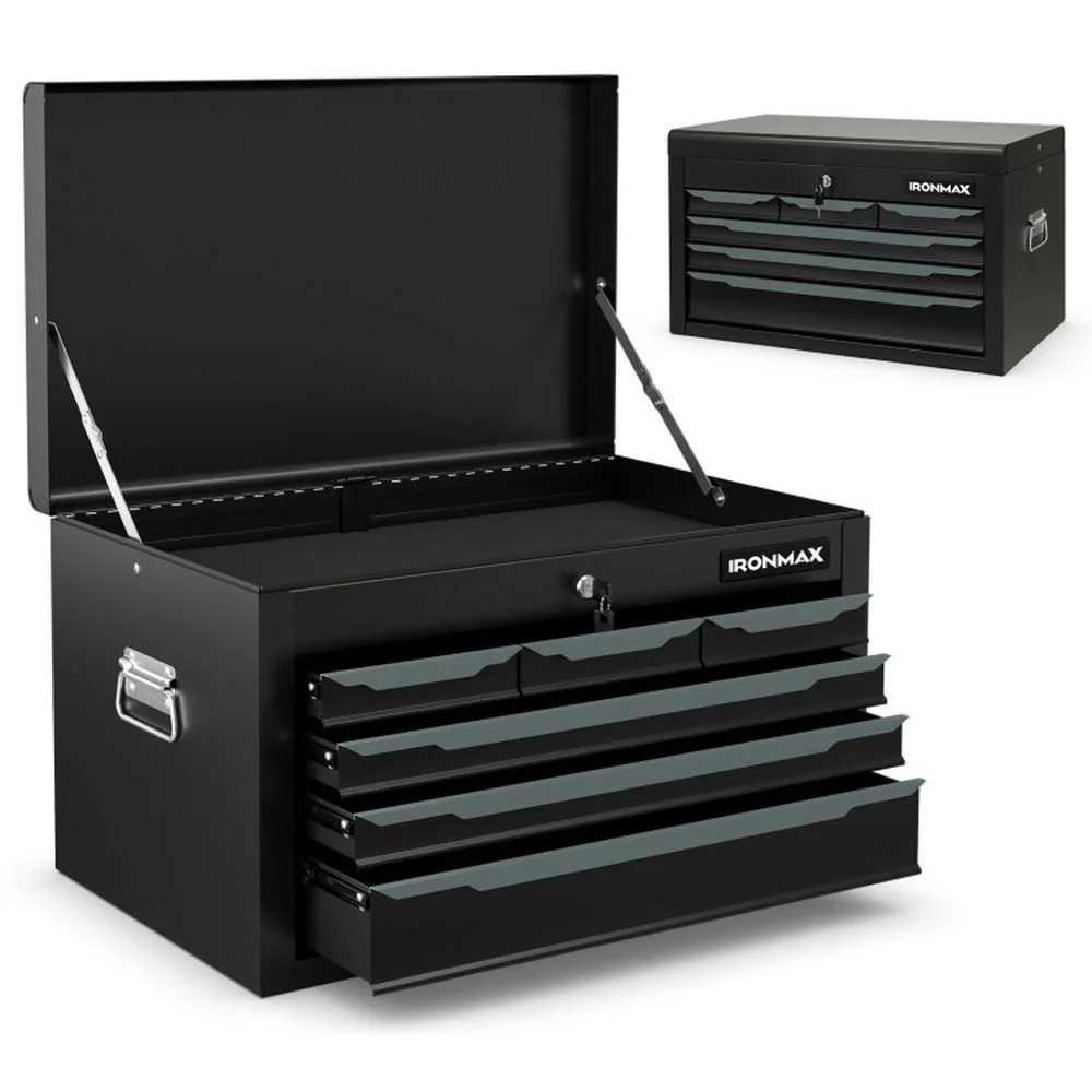 Spaco 24 Inch Tool Chest Case with 6 Drawers and Top Storage for Garage Repair Shop & Warehouse-Black, Tool Chest for Garage, Home and Workbench - Image 2