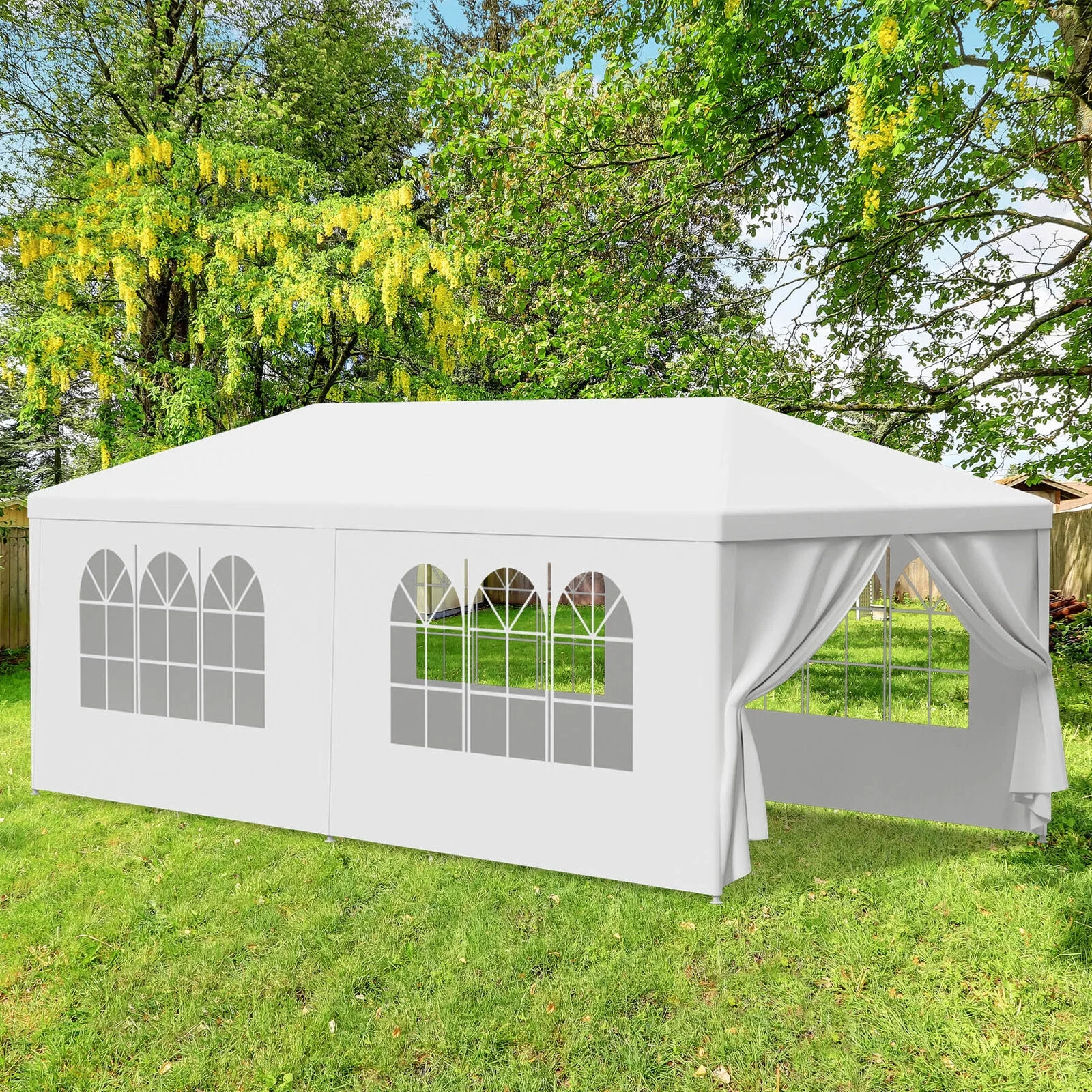 10' x 20' Outdoor Party Tent, Heavy Duty Canopy Event Wedding Tent for Parties Backyard Patio, White - Image 4