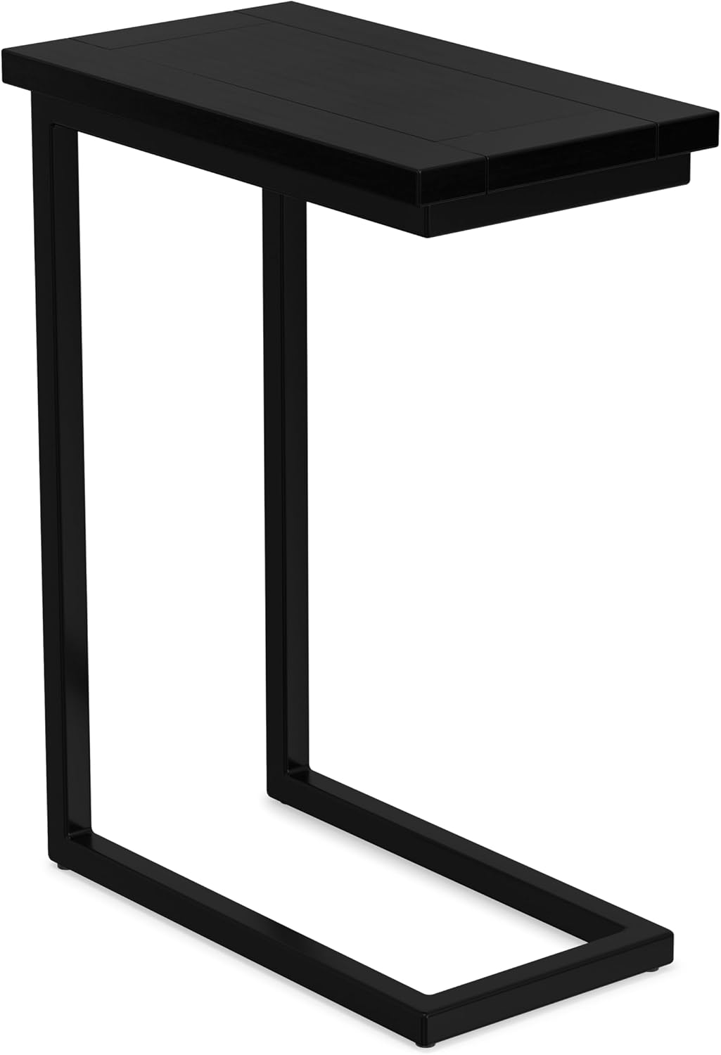 18" Wide Solid Wood C-Side End Table, Dark Cognac Brown - Image 10