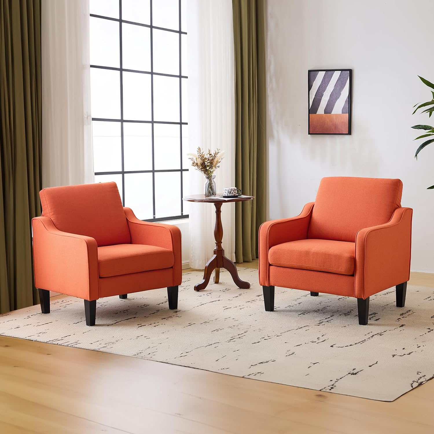Olive Green Accent Chair, Upholstered Armchair for Living Room - Image 20