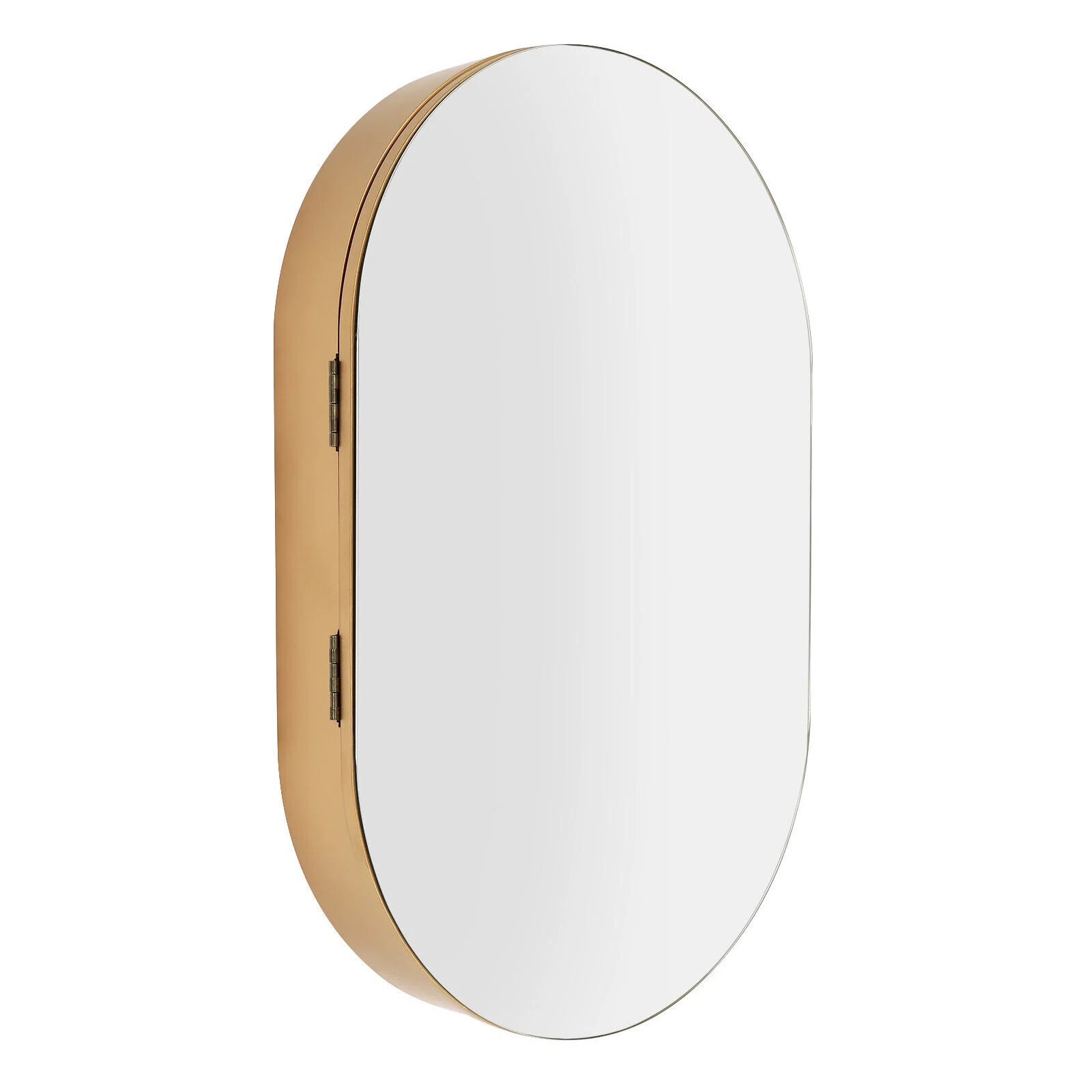Fichiouy Bathroom Mirror Cabinet Oval Wall Mounted Cabinet Storage Cabinet with Mirror for Bathroom 19.76" x 30.82" - Image 19
