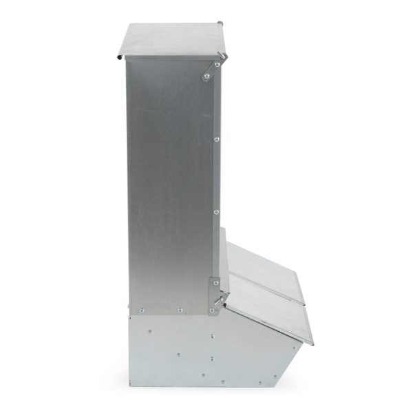 3.7 Bushel 2-Door Hog Feeder – Galvanized Steel Supplement Feeder for 8 Hogs - Image 4