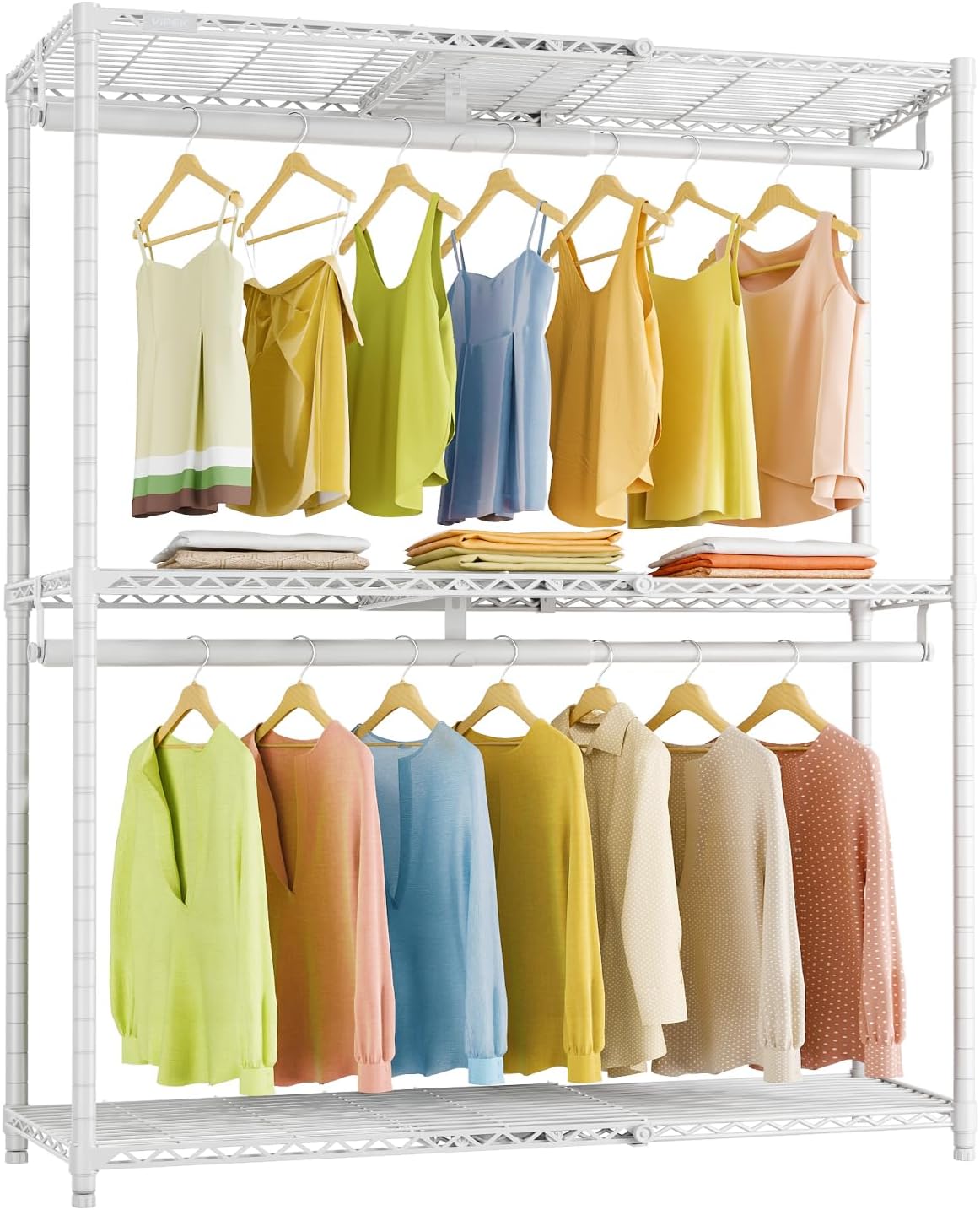 X1 Expandable Clothes Rack Heavy Duty Adjustable Closet System Black - Image 4