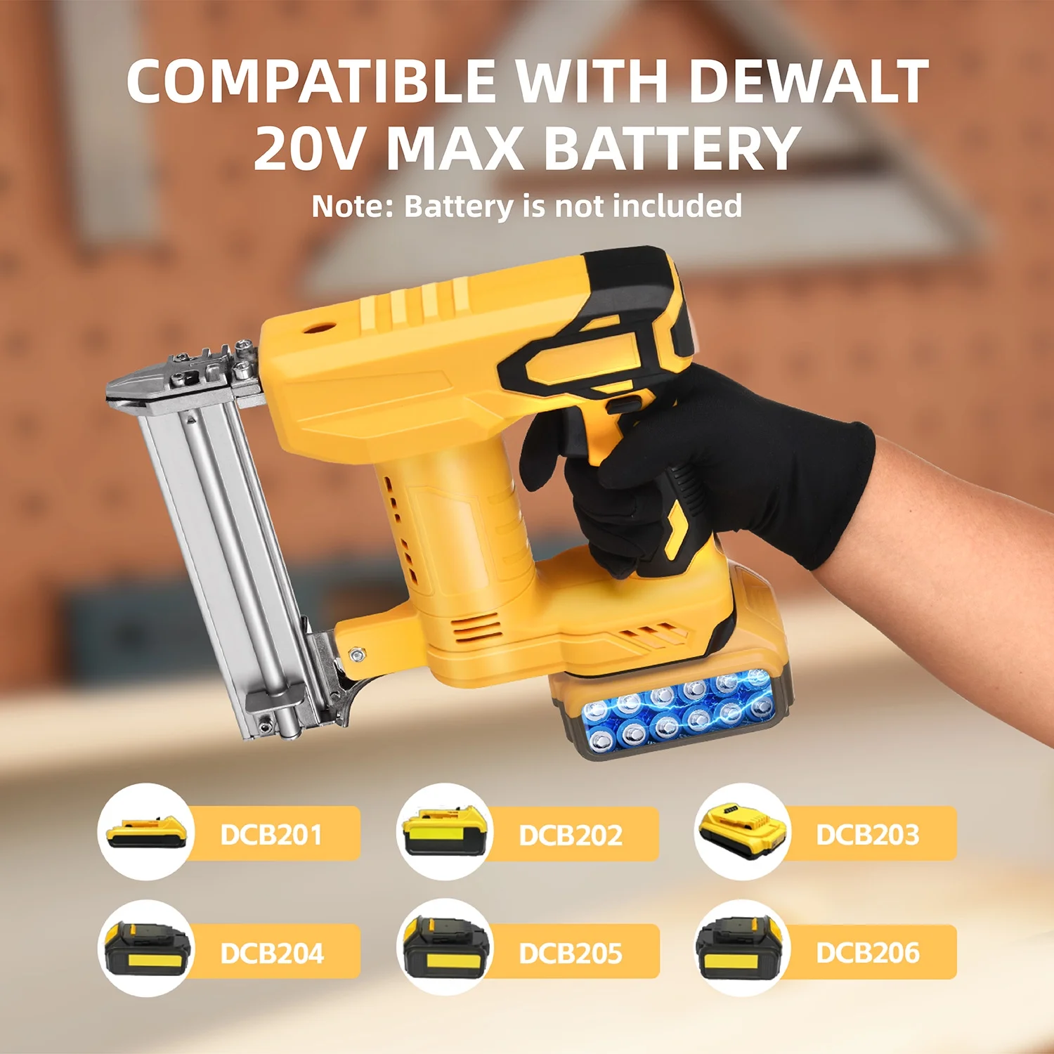 18 Gauge Brad Nailer Compatible with Dewalt 20V MAX Battery(NO Battery), Narrow Crown Stapler, 2 in 1 Cordless Nail Gun with 1000 Nails and 1000 Staples for Home Improvement, DIY and Woodworking - Image 6