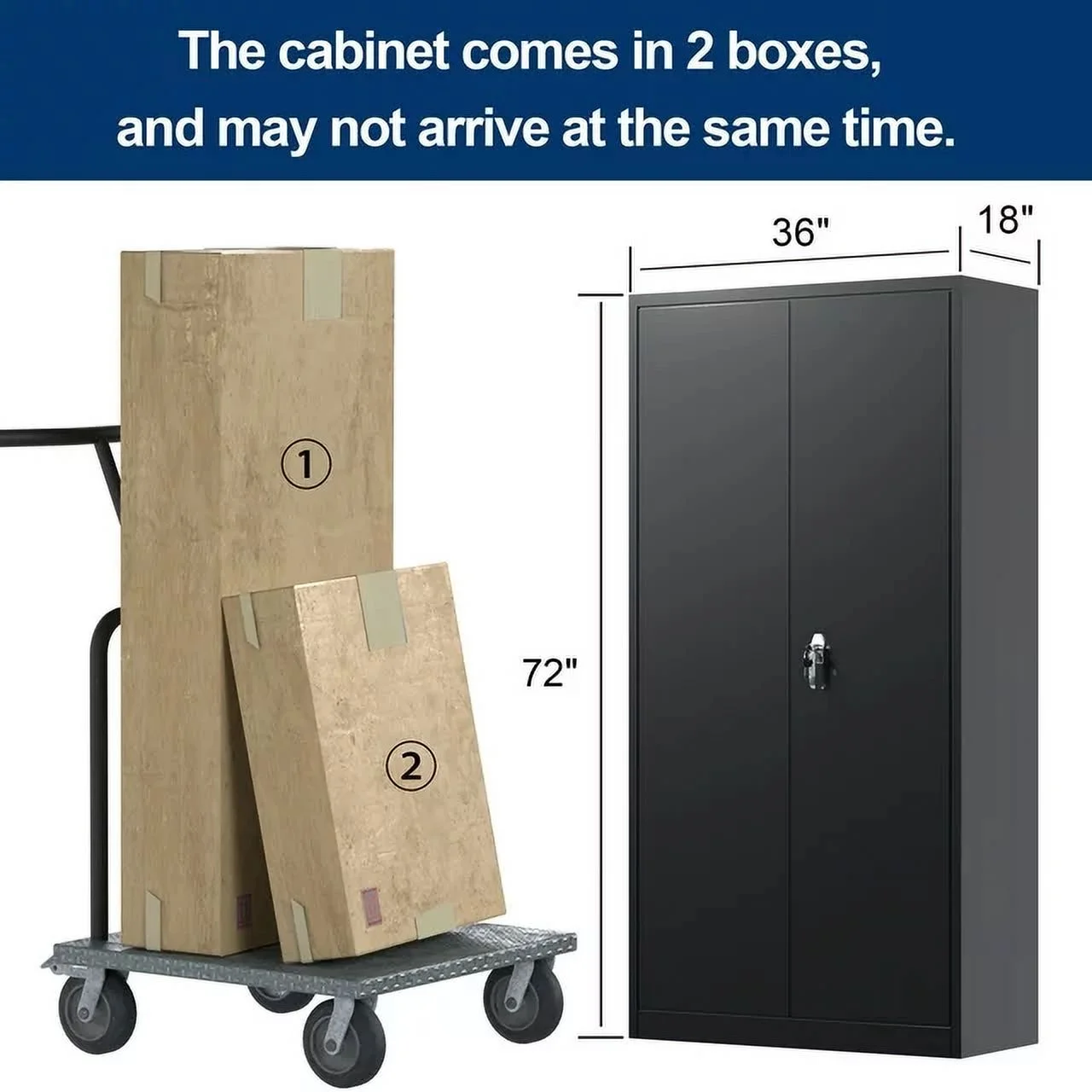 GAEANET 2 Door Metal Storage Cabinet with 5 Adjustable Shelves &Pegboard, 71" H-32" W-16" D Locking Steel Garage Cabinet, for Garage,Office,Home,Gym,School, File Cabinet,Assembly Required, Black - Image 70