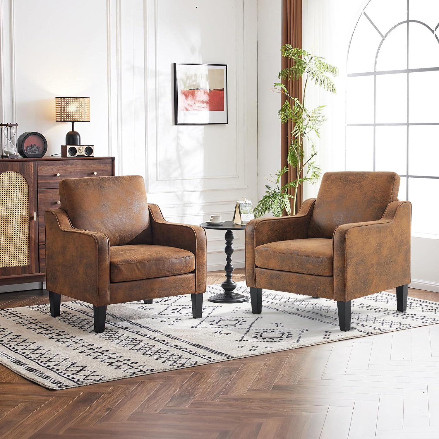 Olive Green Accent Chair, Upholstered Armchair for Living Room - Image 31