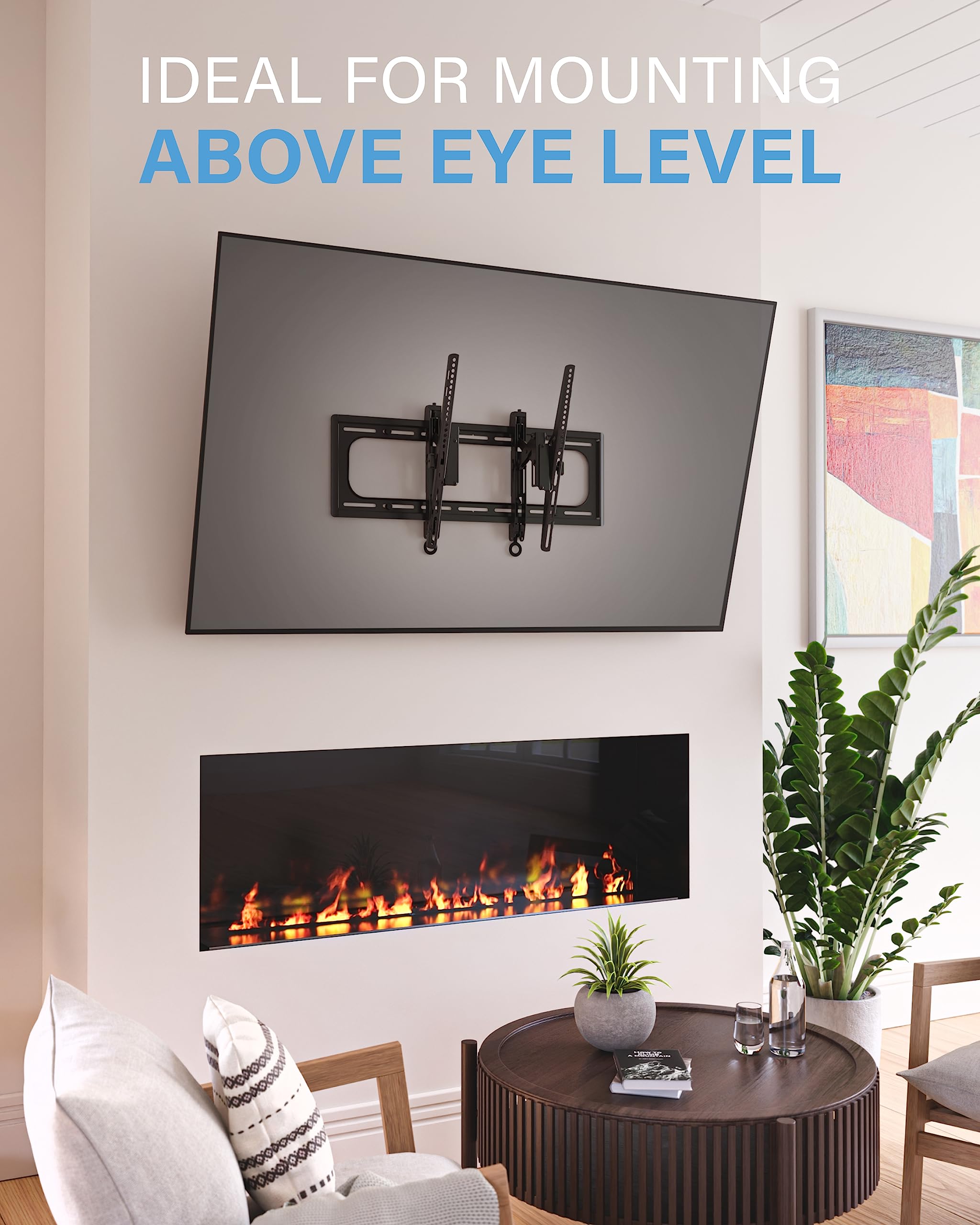 Tilting TV Wall Mount for Large TVs Up to 90 Inches, Heavy Duty Adjustable Flat Screen Television Bracket - Image 2