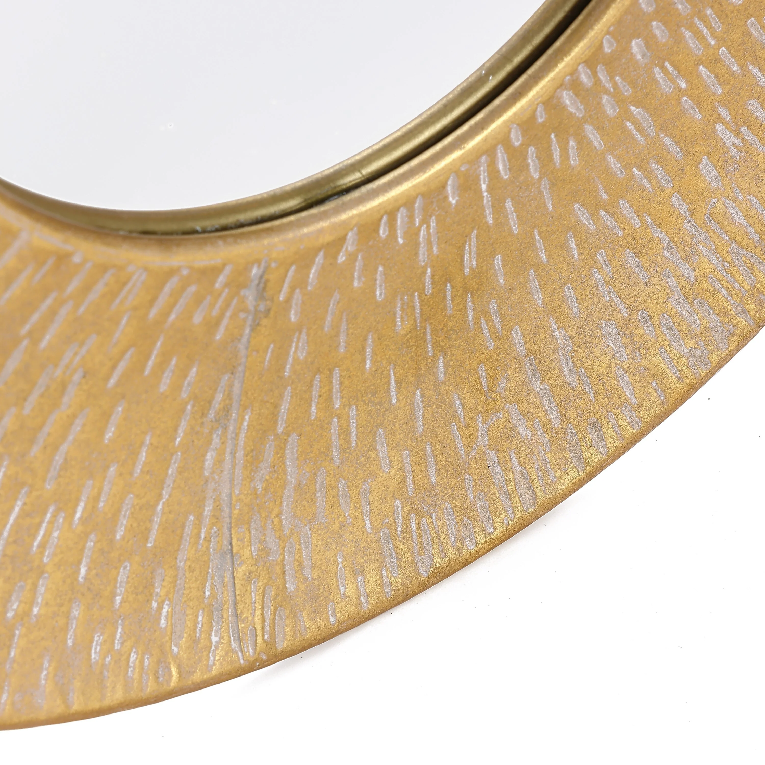 3-Piece Gold Metal Round Wall Mirror Set, 22.25" Diameter x 2.36" Deep, Decorative Wall Mirrors - Image 8