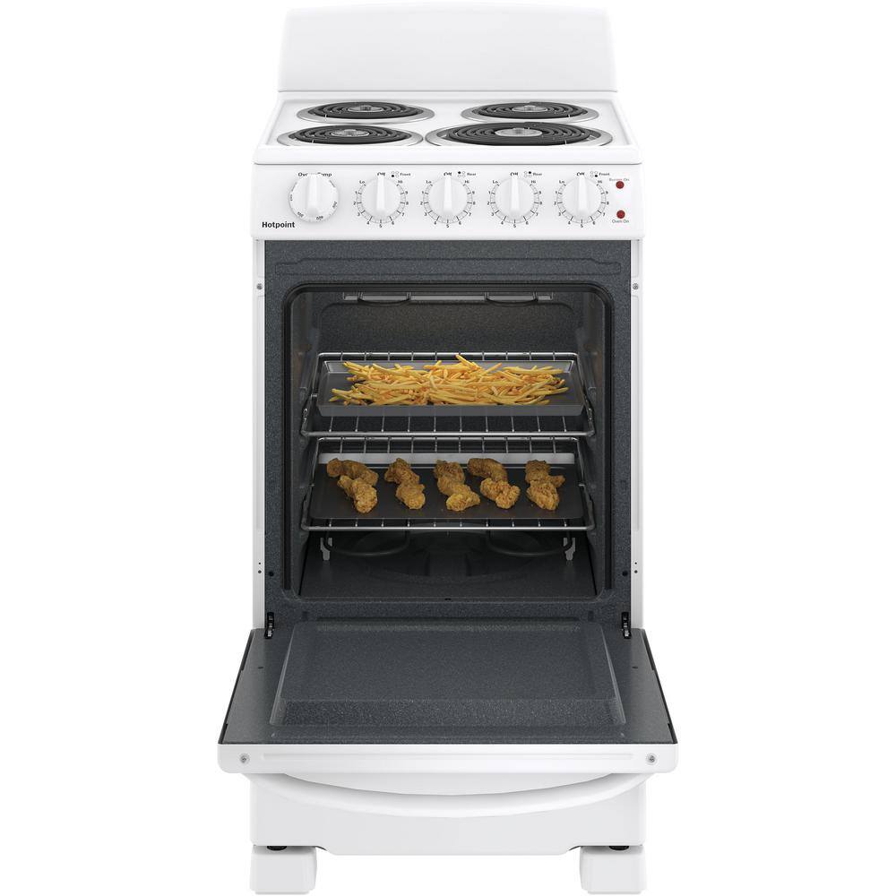 20 in. 4 Burner Element Free-Standing Electric Range in White Configuration B - Image 2