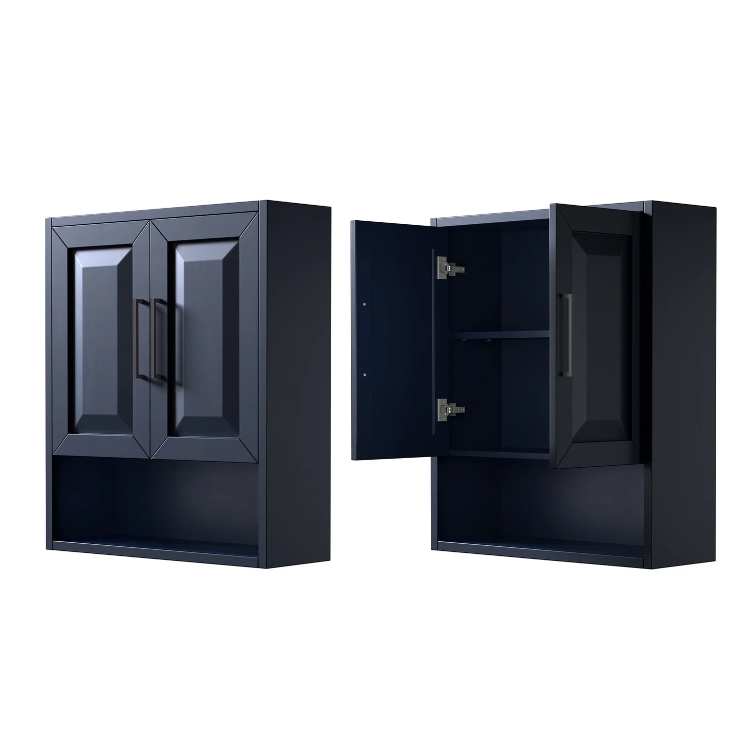 Wyndham Collection Daria Over-the-Toilet Bathroom Wall-Mounted Storage Cabinet in Dark Espresso with Matte Black Trim - Image 13