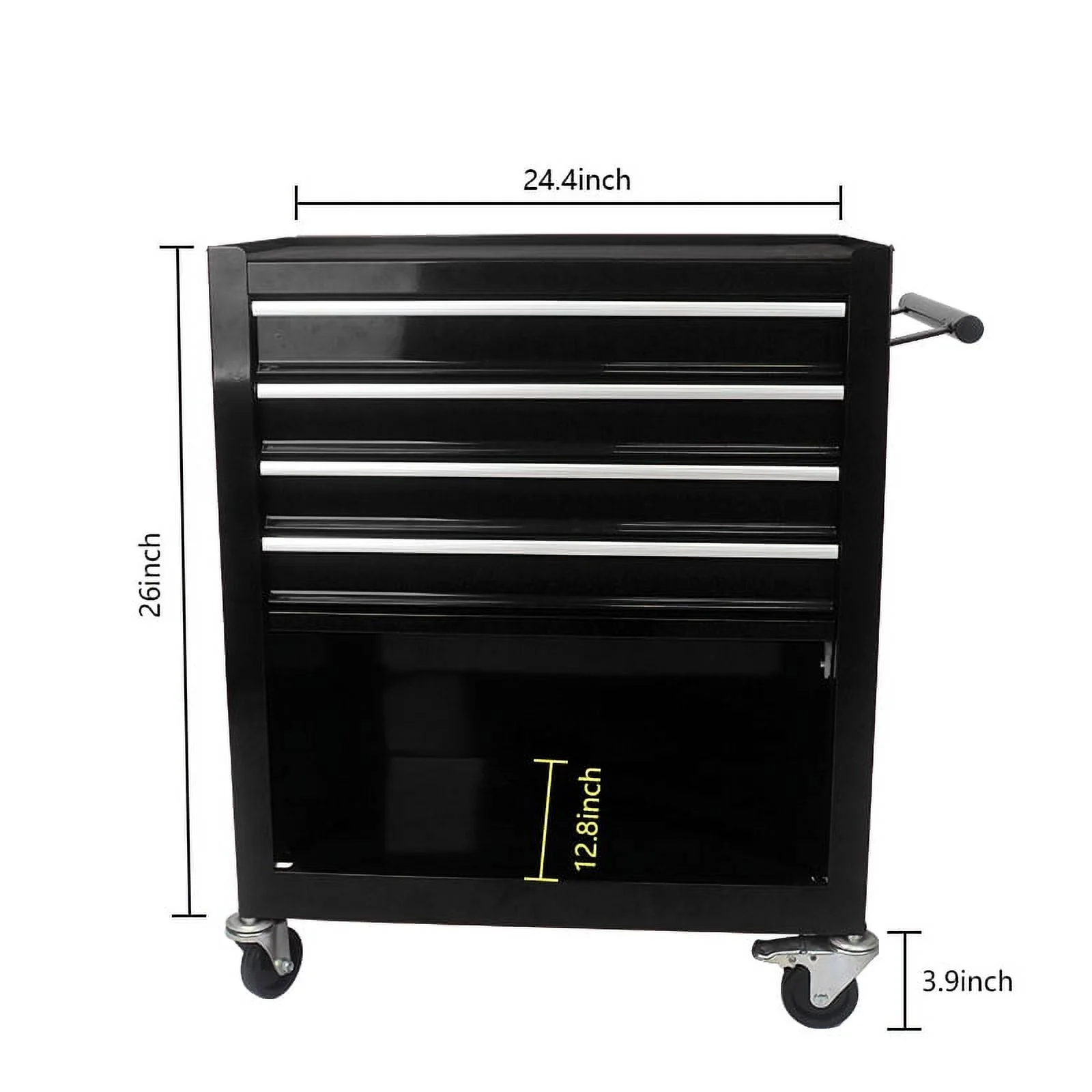 Yesfshion Mechanics Rolling Tool Storage Cabinet 4 Drawer Tool Chest Cart with Wheels for Repair Projects Workshop Home - Image 12