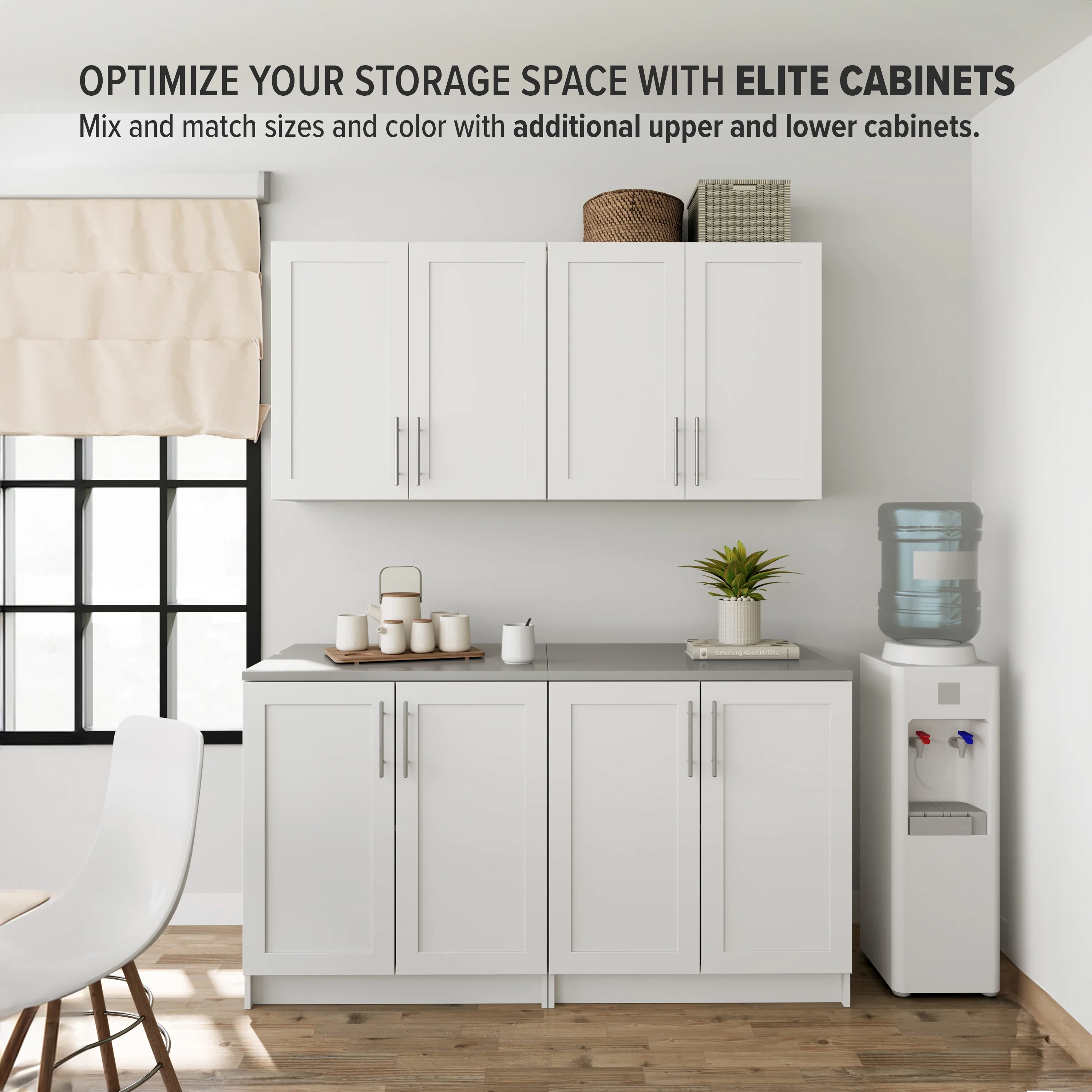 Prepac Elite 32" H Wall Cabinet with Panel Doors, White Storage Cabinet, Bathroom Cabinet, Pantry Cabinet with with 1 Adjustable Shelf 12.75" D x 32" W x 30" H, WSUR-1003-1 - Image 16