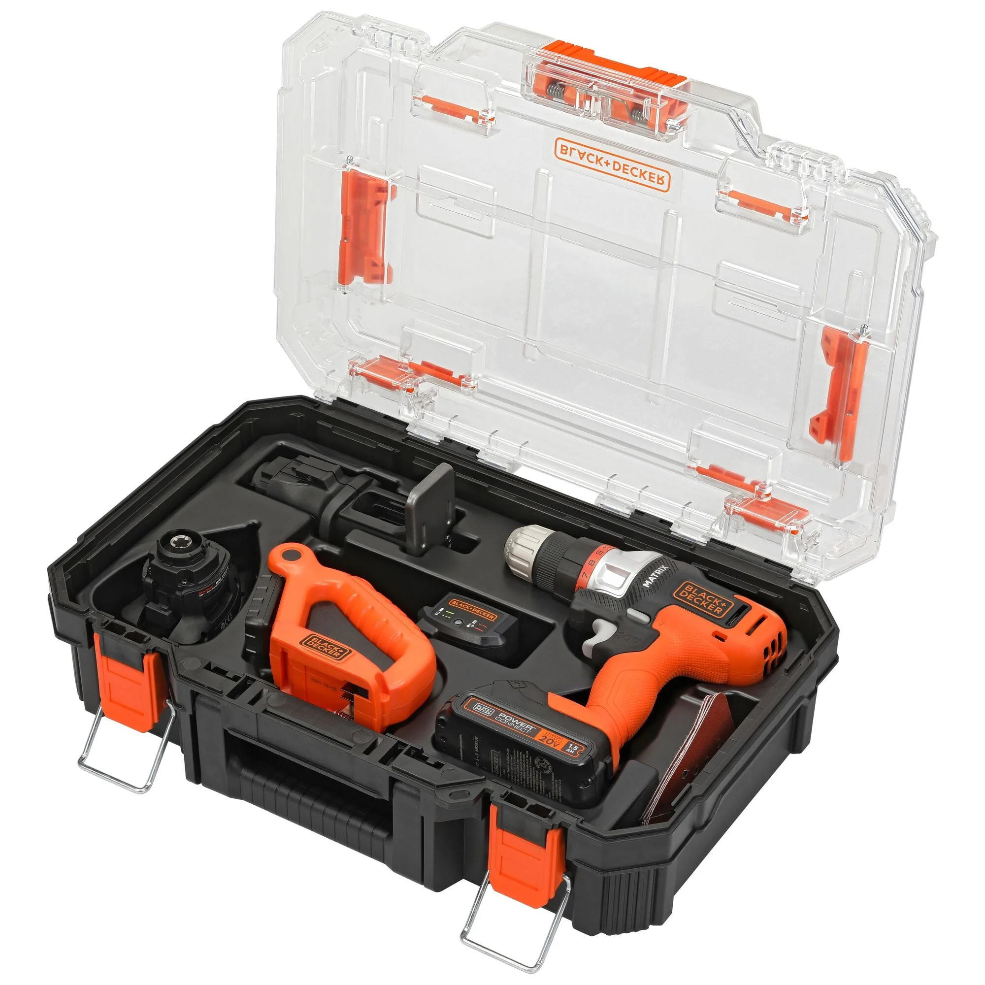 BLACK+DECKER MATRIX 20V MAX* Cordless 4-Tool Combo Kit with Storage (BDCDMT1204KITC1) - Image 11