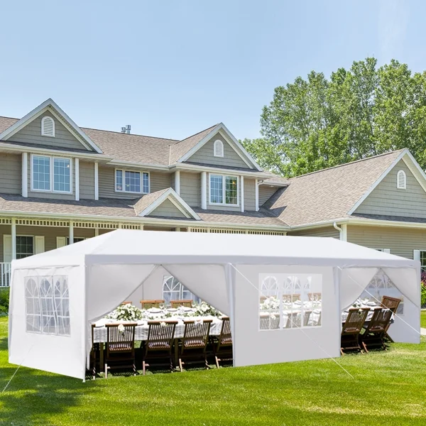 10'x30' Outdoor Party Tent with 8 Removable Sidewalls, Waterproof Canopy Patio Wedding Gazebo, White,white - Image 33