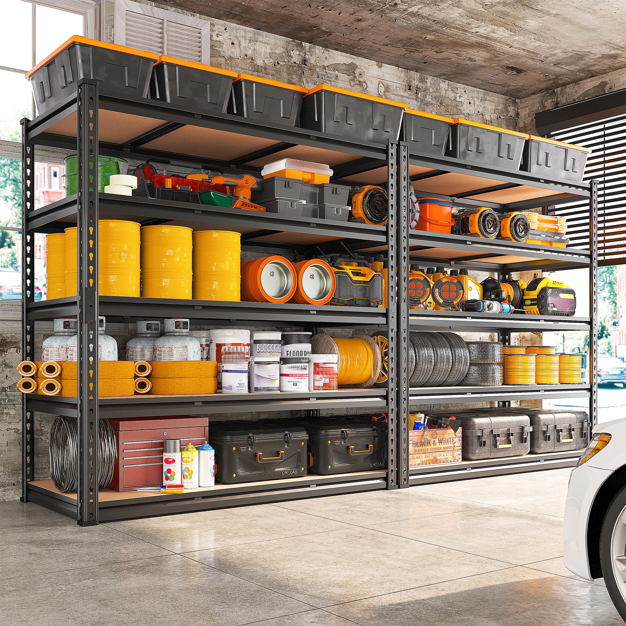 REIBII Adjustable Steel Heavy Duty Garage Storage Shelf,48"W x 24"D x 72"H,3020 LBS - Image 9