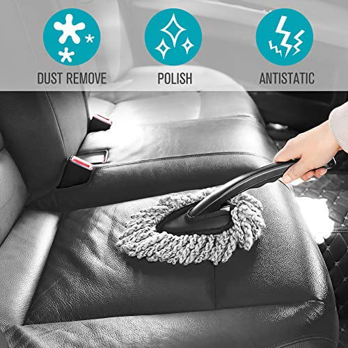 Multi-Functional Microfiber Car Duster Interior & Exterior Dash Dust Cleaner, Cleaning Detail Brush Dusting Washing Tool Kit for Car Home Kitchen Computer California Cleaning Products - Image 3