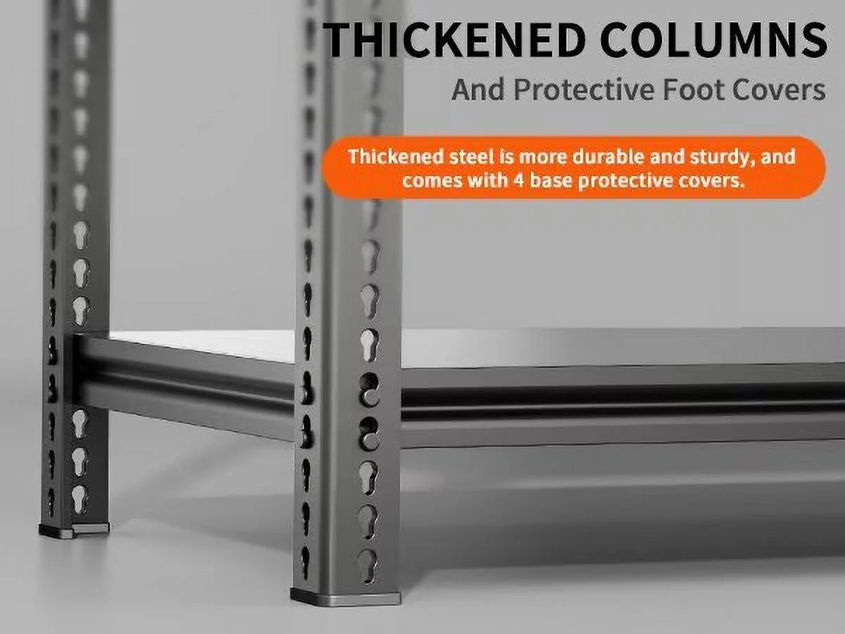 NAIZEA 2 Pack 72"H x 36"W x 18"D Garage Shelving, Heavy Duty Steel Shelving Storage Rack Shelves, 5 Tier Steel Shelf Rack Shelf Unit, 2000LB Capacity - Image 12