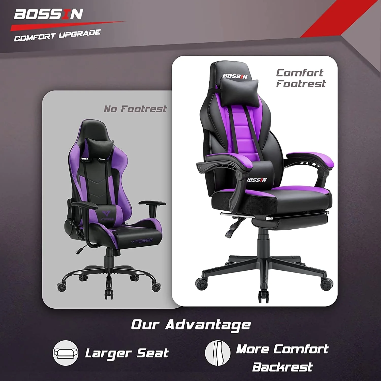 Racing Style Gaming Chair, 300 lbs Big and Tall High Back Computer Chair - Image 43