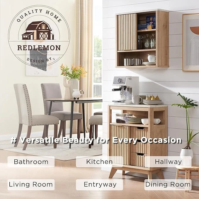 Modern Bathroom Wall Cabinet, Wall Mounted Medicine Storage Organizer with Shelves for Home Organization - Image 9