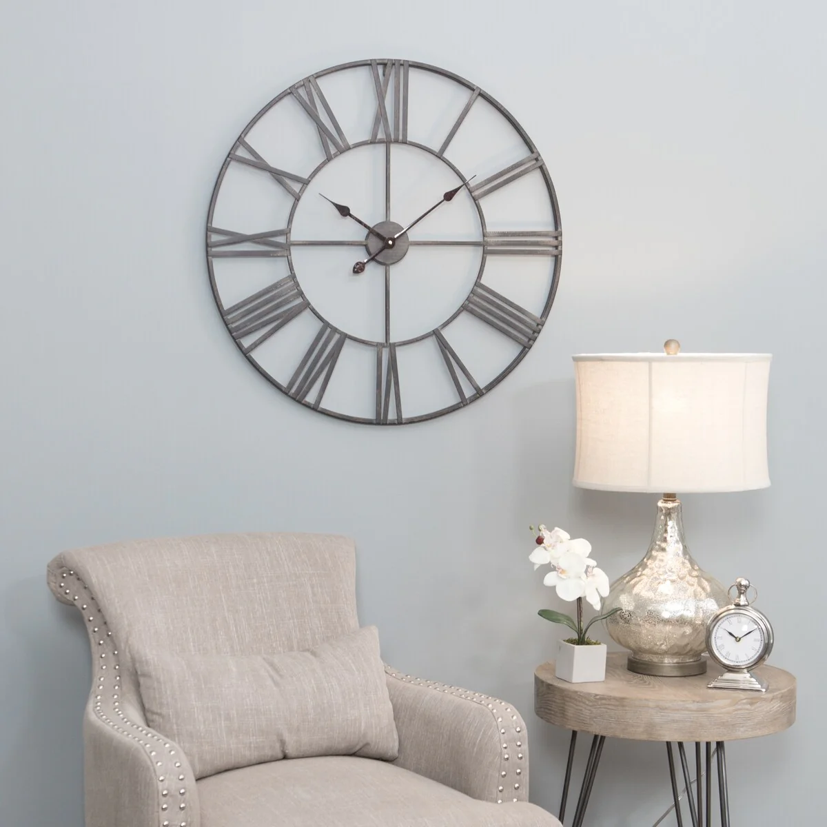 Modern Round Metal Wall Clock, Decorative Circular Hanging Clock for Living Room, Bedroom and Office - Image 19