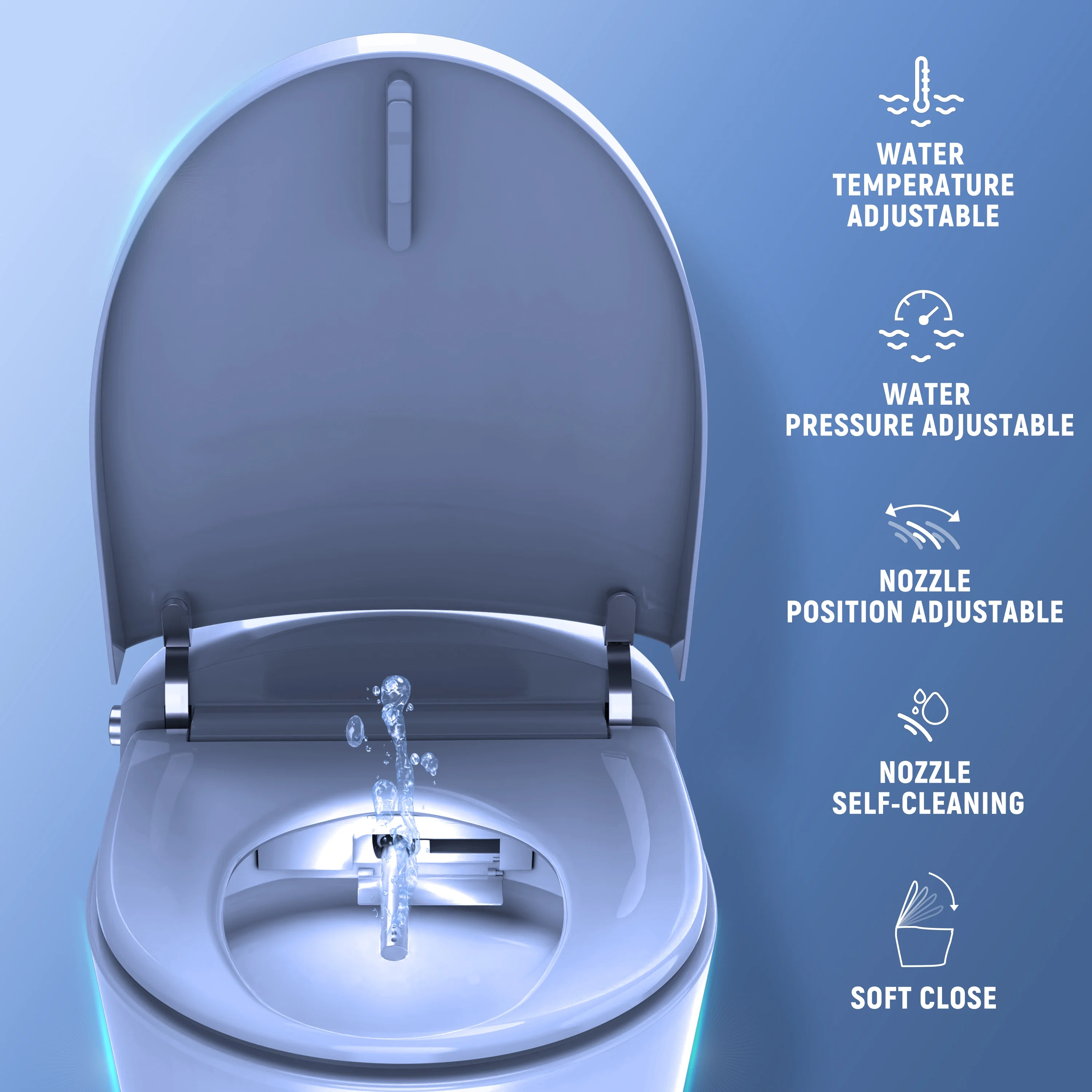 HOROW Tankless Toilet, Modern Smart Toilet without bidet, Self Cleaning One Piece Toilet with Warm Elongated Seat,Heated Toilet HR-T10SD - Image 16