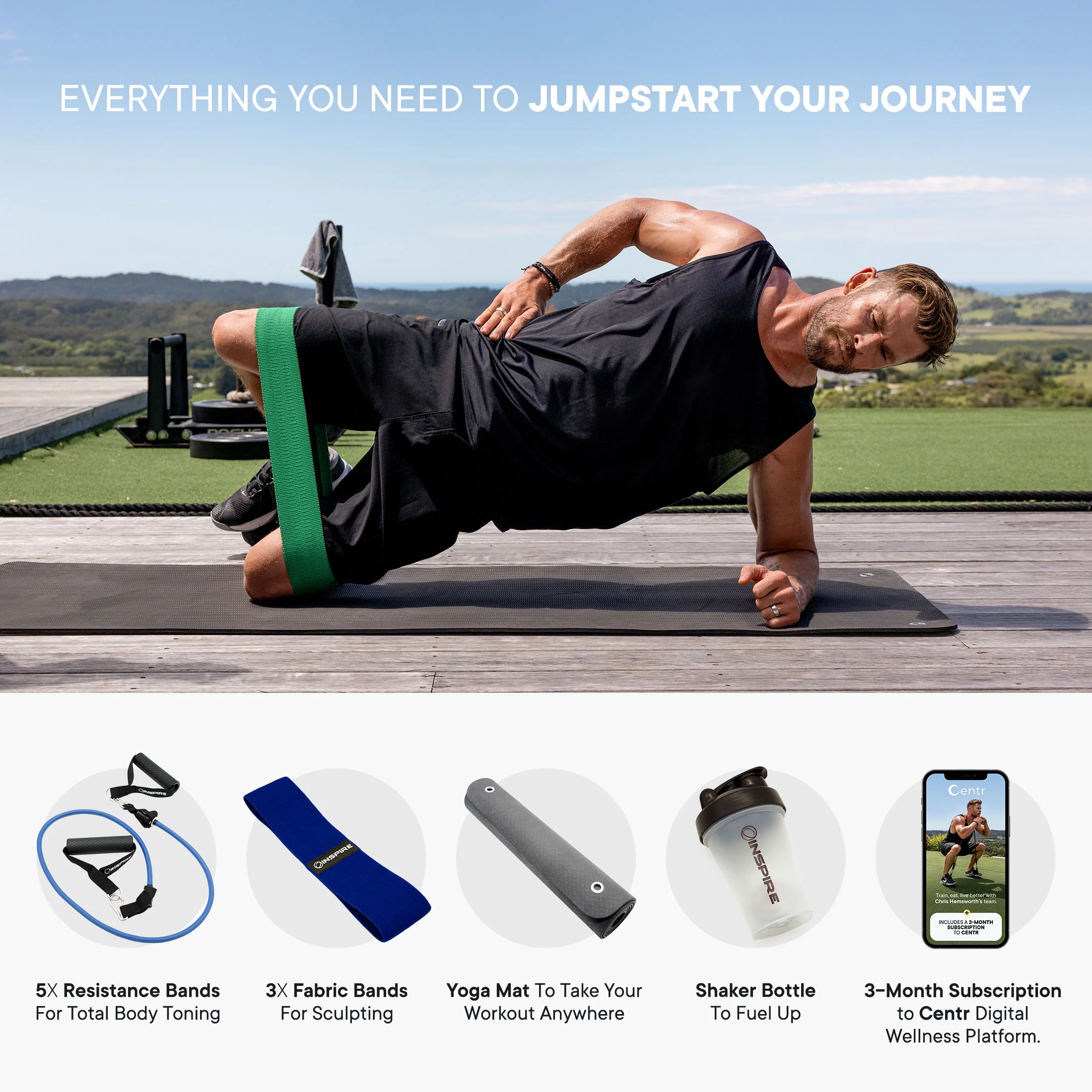 Centr by Chris Hemsworth Fitness Essentials Kit Home Workout Equipment + 3-Month Centr Subscription - Image 3