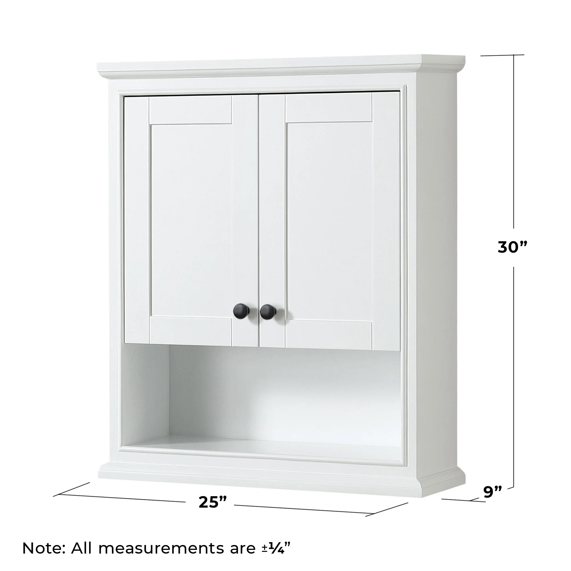 Wyndham Collection Deborah Over-the-Toilet Bathroom Wall-Mounted Storage Cabinet in Dark Gray with Matte Black Trim - Image 15