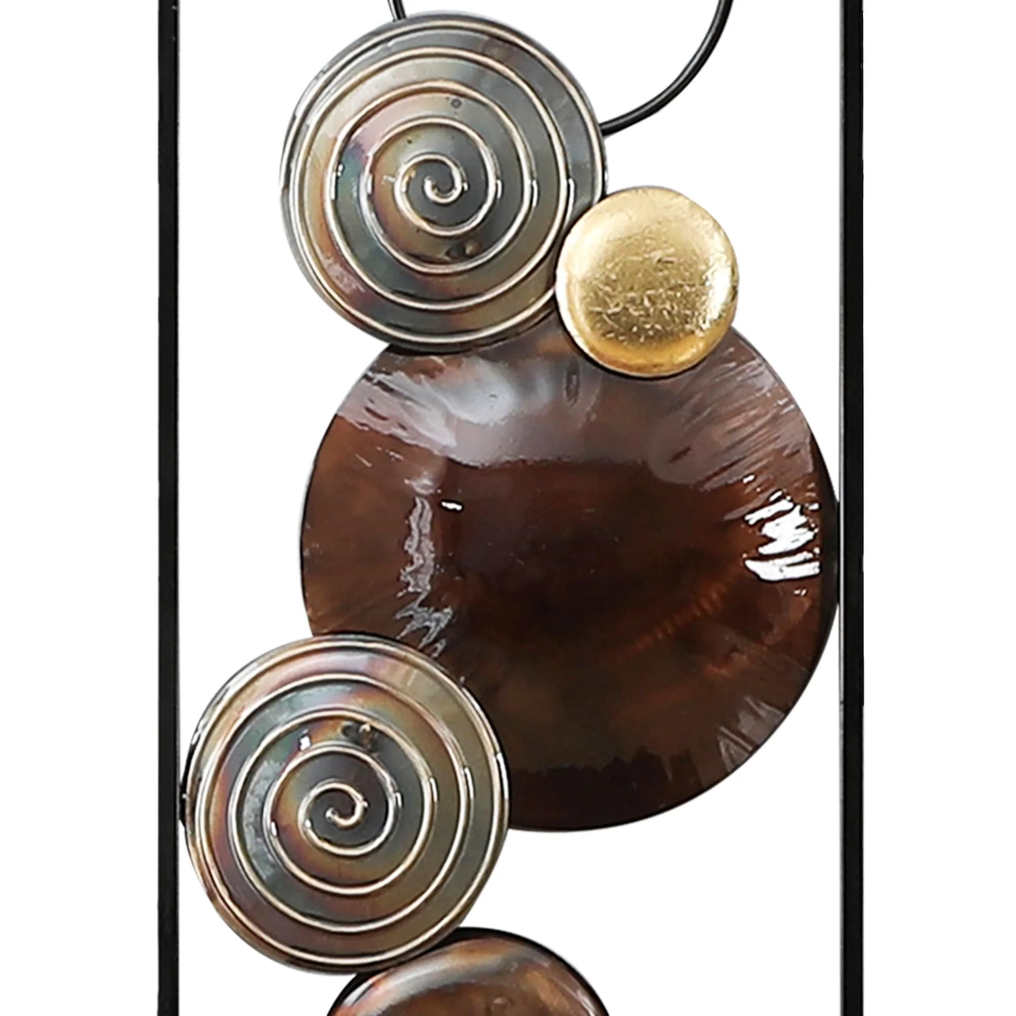 Set of 2 Modern Gold and Brown Metal Wall Decor, Abstract Decorative Wall Art for Living Room, Bedroom and Home Decoration - Image 9