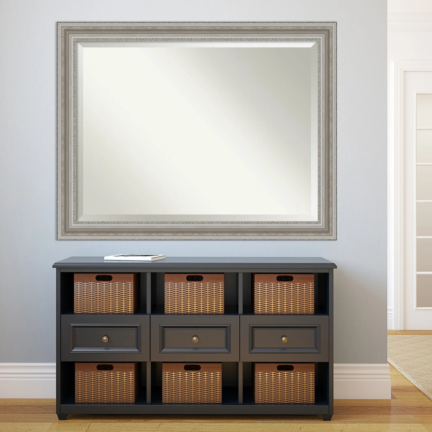 Beveled Bathroom Wall Mirror, Silver Frame Decorative Vanity Mirror for Bathroom, Bedroom and Entryway - Image 18