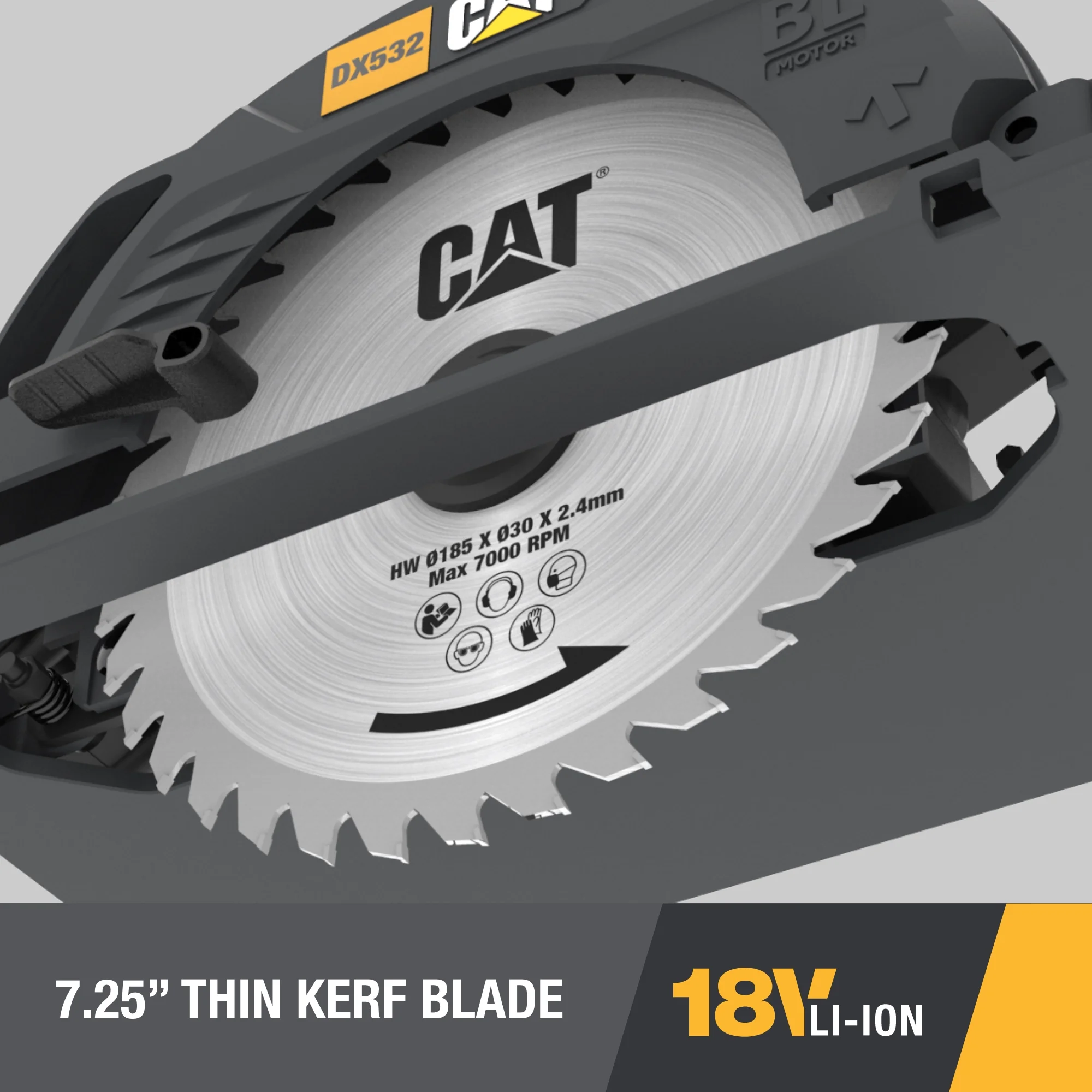 Caterpillar Cat? DX532 18V 1 FOR ALL 7-1/4- Cordless Circular Saw with Brushless Motor - Image 6