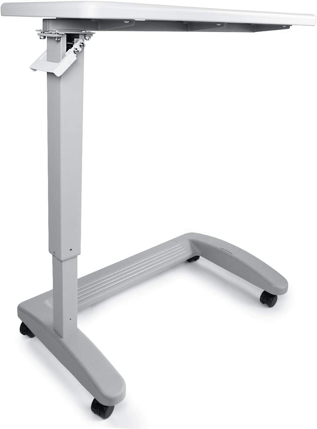 FSA/HSA Eligible Medical Adjustable Overbed Exam Bedside Table with Wheels, Hospital and Home Use, Light Gray - Image 6
