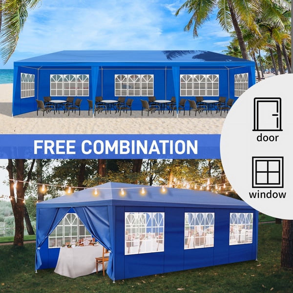 Sythers 10'x10' Pop Up Canopy Tent with 4 Removable Sidewalls, Portable Gazebo, UV Resistant Waterproof, Enclosed Canopy Tent for Outdoor Events, Patio, Backyard, Party, BBQ, Camping, Black - Image 20