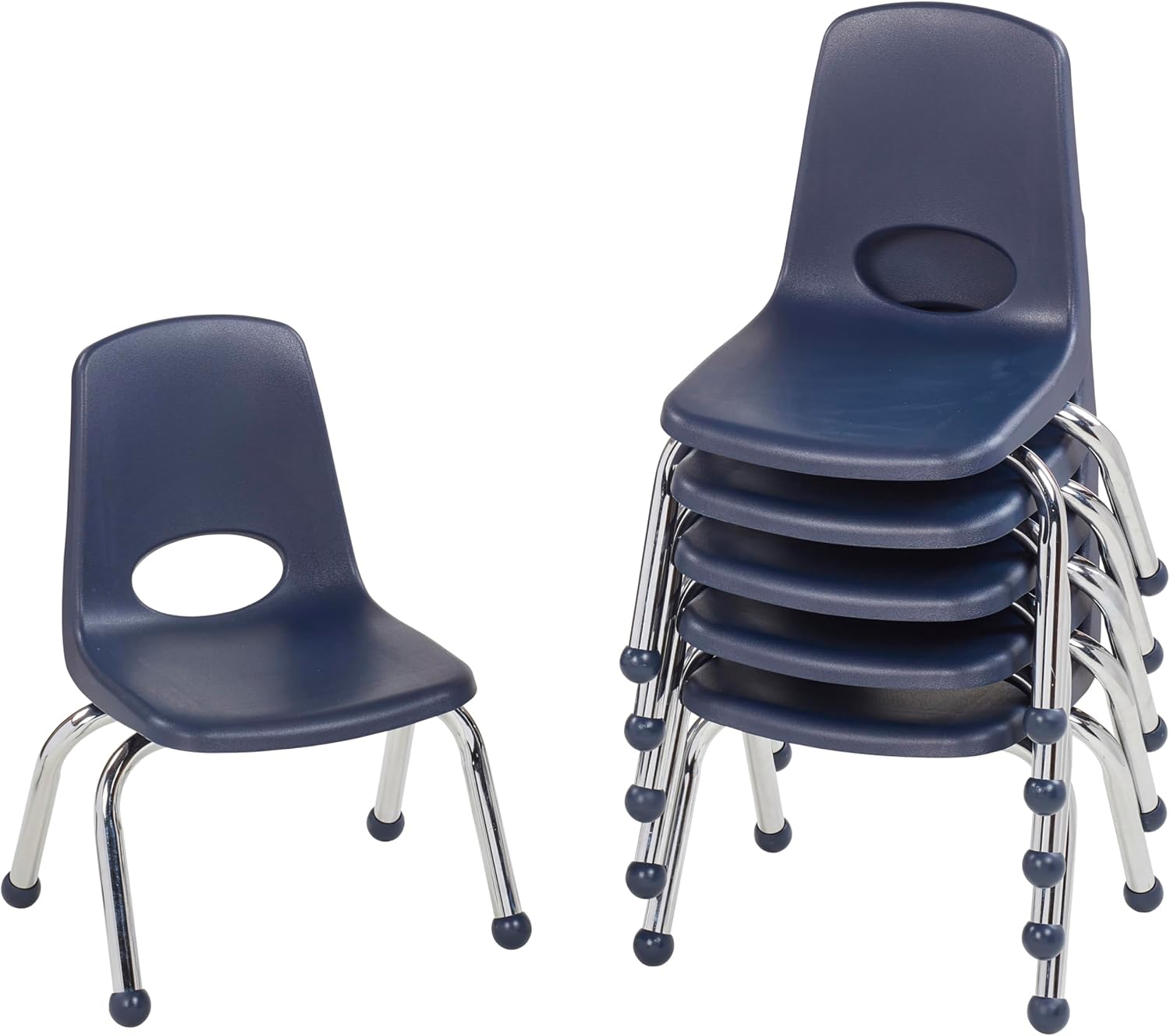 10" School Stack Chair with Swivel Glides, Purple, 6-Pack - Image 65