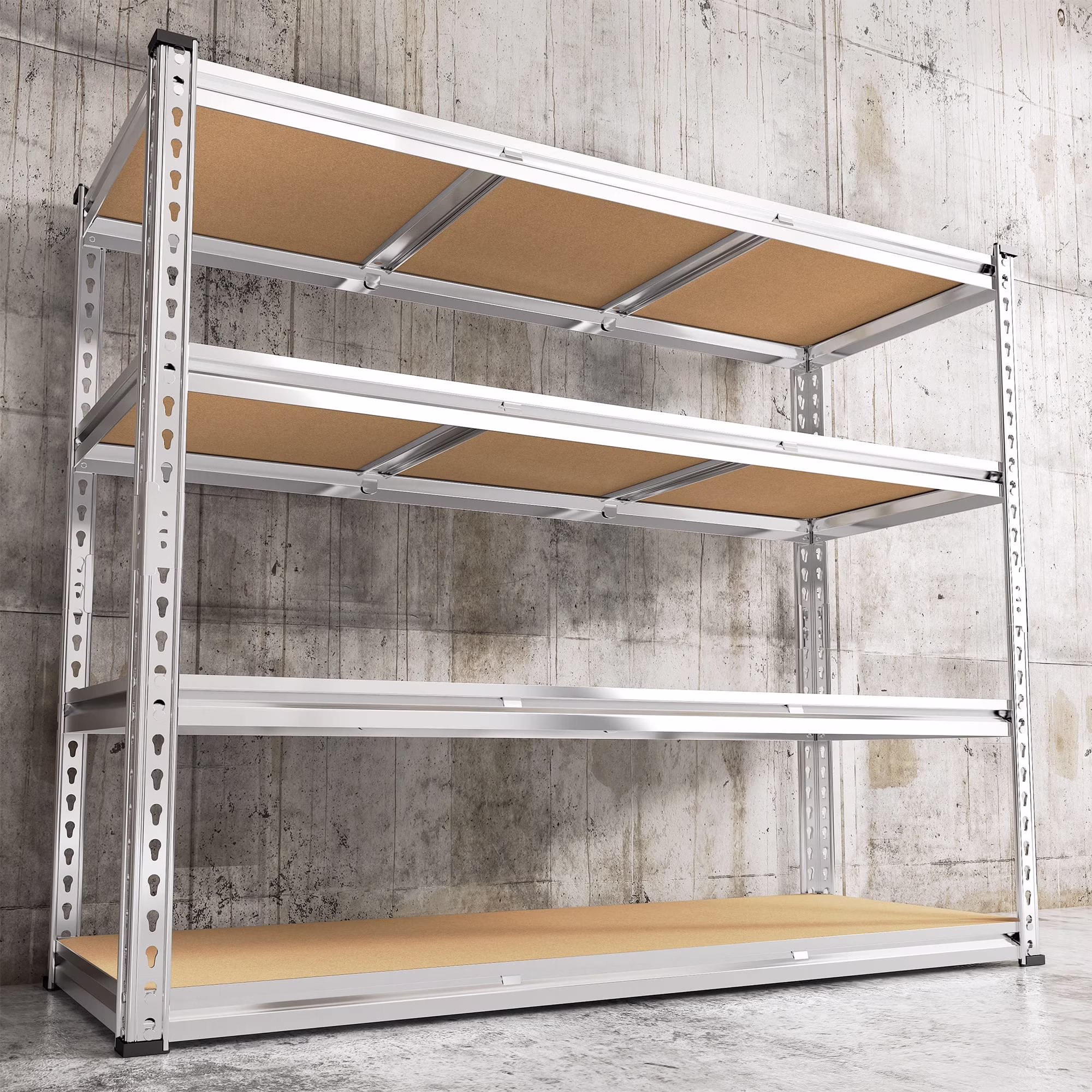 REIBII 48"W Heavy Duty Shelving 3000LBS Steel Shelving Adjustable Garage Storage Industrial Shelf,48"W x 24"D x 72"H - Image 3