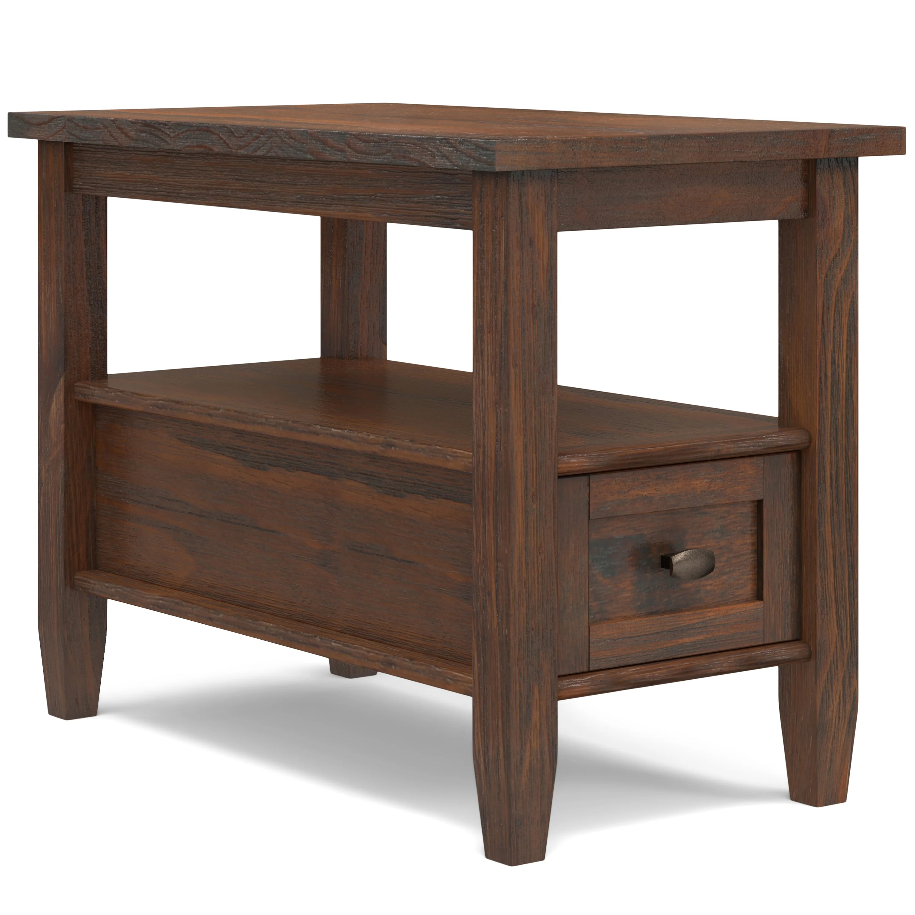 14" Wide Solid Wood Narrow Side Table, Rectangle Transitional Style Accent Table - Image 25