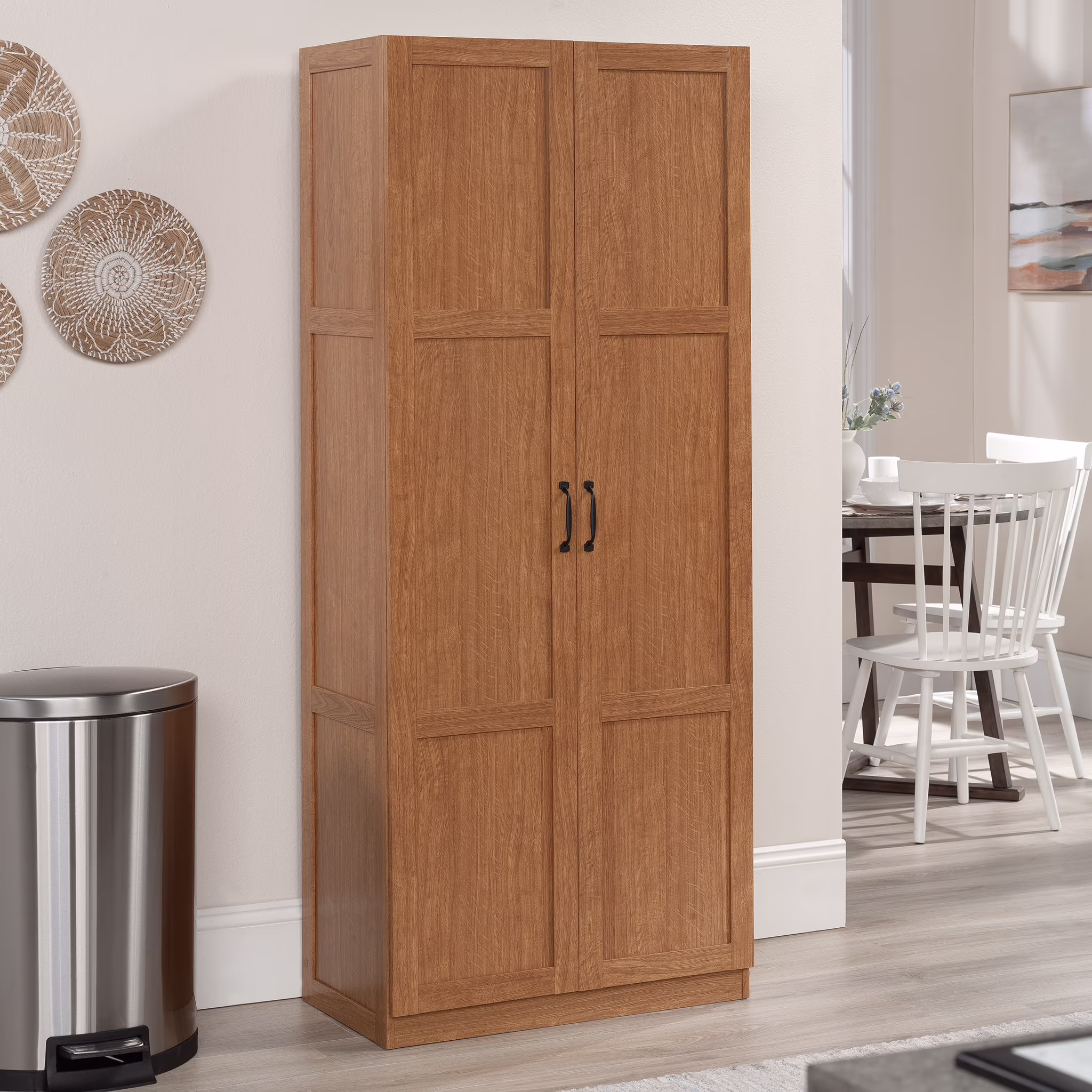Sauder Select 2 Door Storage Cabinet, Reclaimed Pine Finish - Image 9
